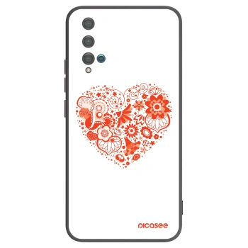 Picasee silikónový čierny obal pre Huawei Nova 5T - Veľké srdce