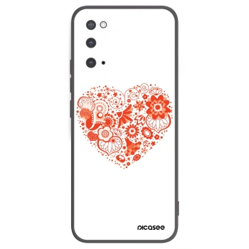 Picasee silikónový čierny obal pre Samsung Galaxy S20 G980F - Veľké srdce