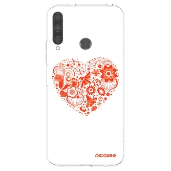 Picasee silikónový prehľadný obal pre Huawei P40 Lite E - Veľké srdce