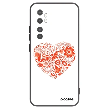 Picasee silikónový čierny obal pre Xiaomi Mi Note 10 Lite - Veľké srdce