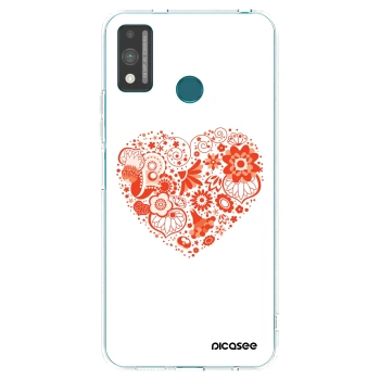 Picasee silikónový prehľadný obal pre Honor 9X Lite - Veľké srdce