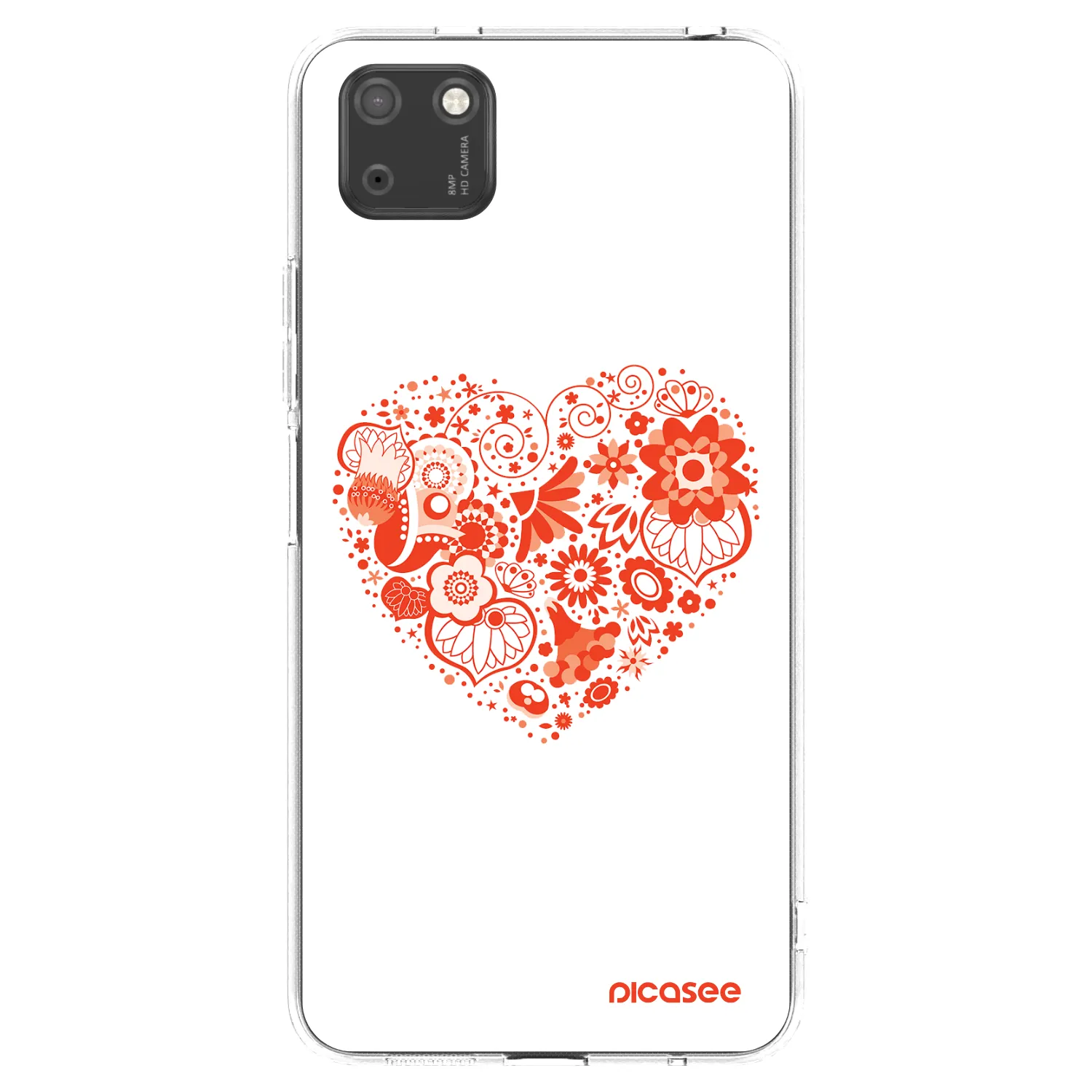 Picasee silikónový prehľadný obal pre Huawei Y5P - Veľké srdce