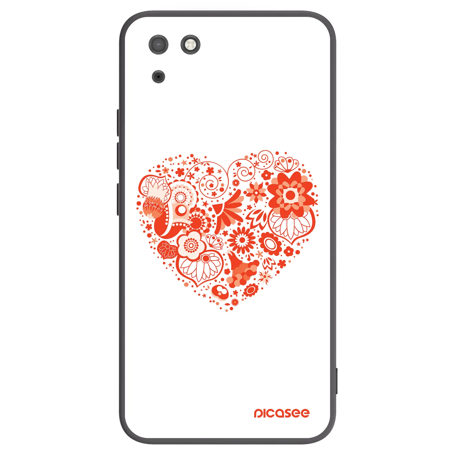 Picasee silikónový čierny obal pre Huawei Y5P - Veľké srdce