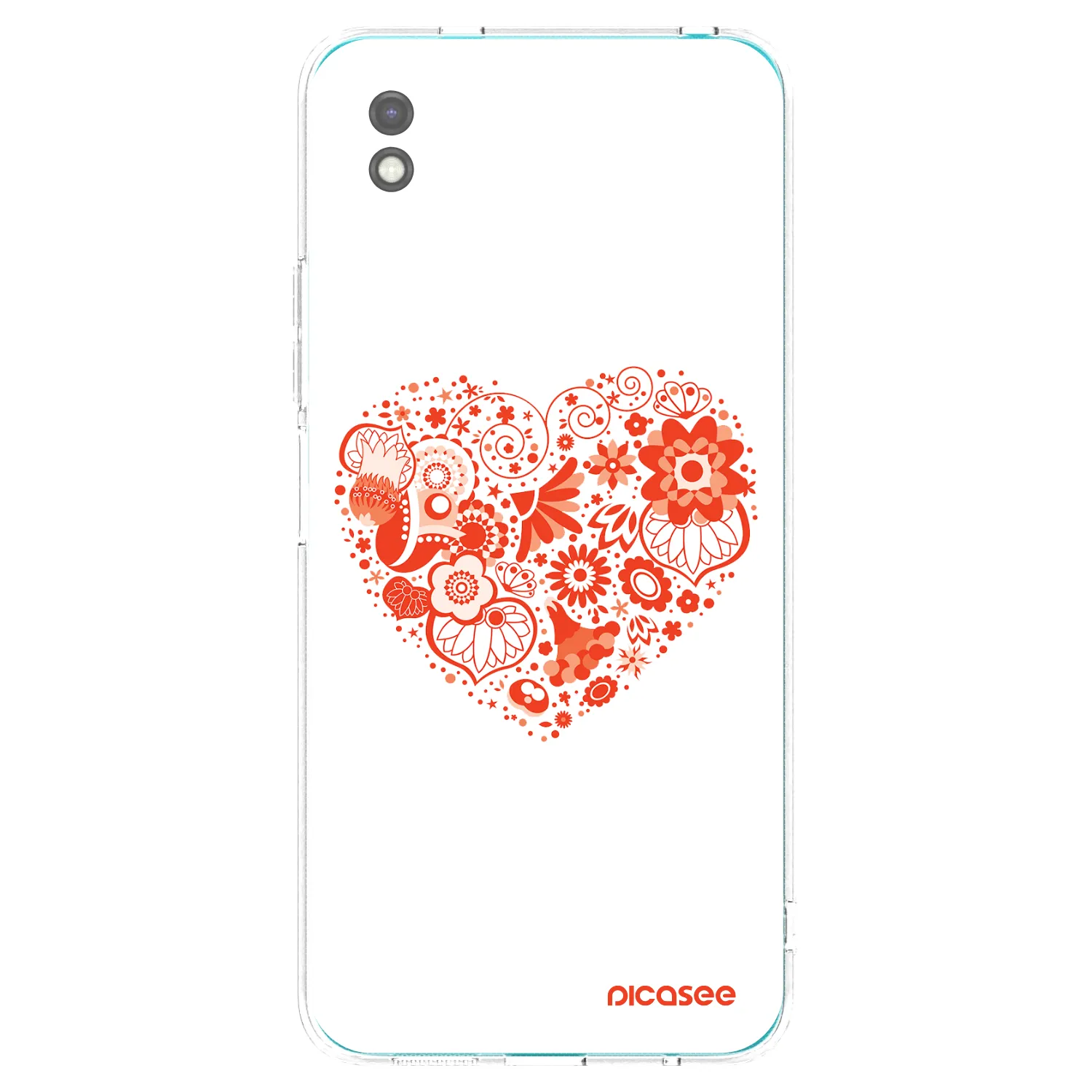 Picasee silikónový čierny obal pre Xiaomi Redmi 9A - Veľké srdce