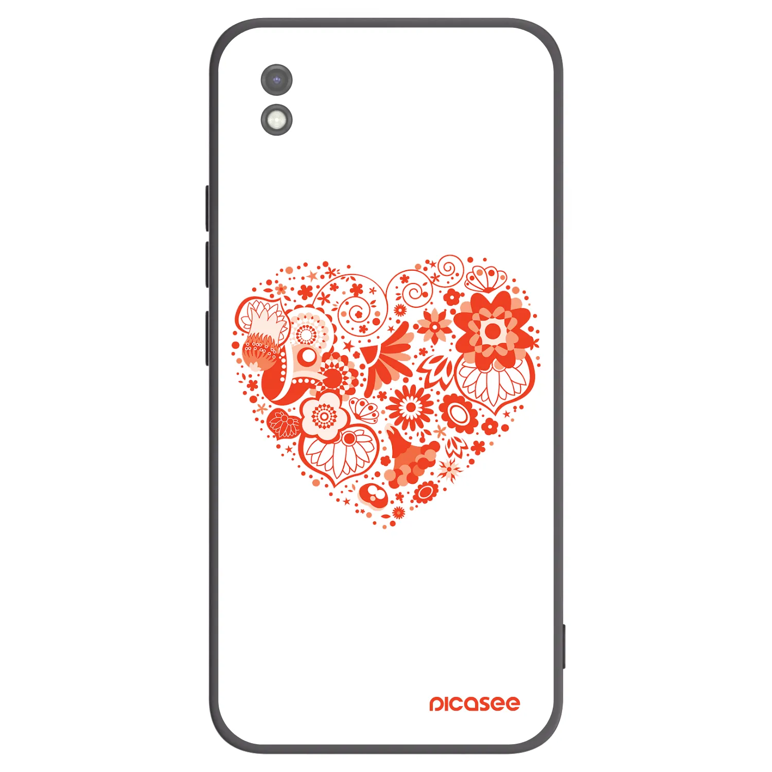 Picasee silikónový čierny obal pre Xiaomi Redmi 9AT - Veľké srdce