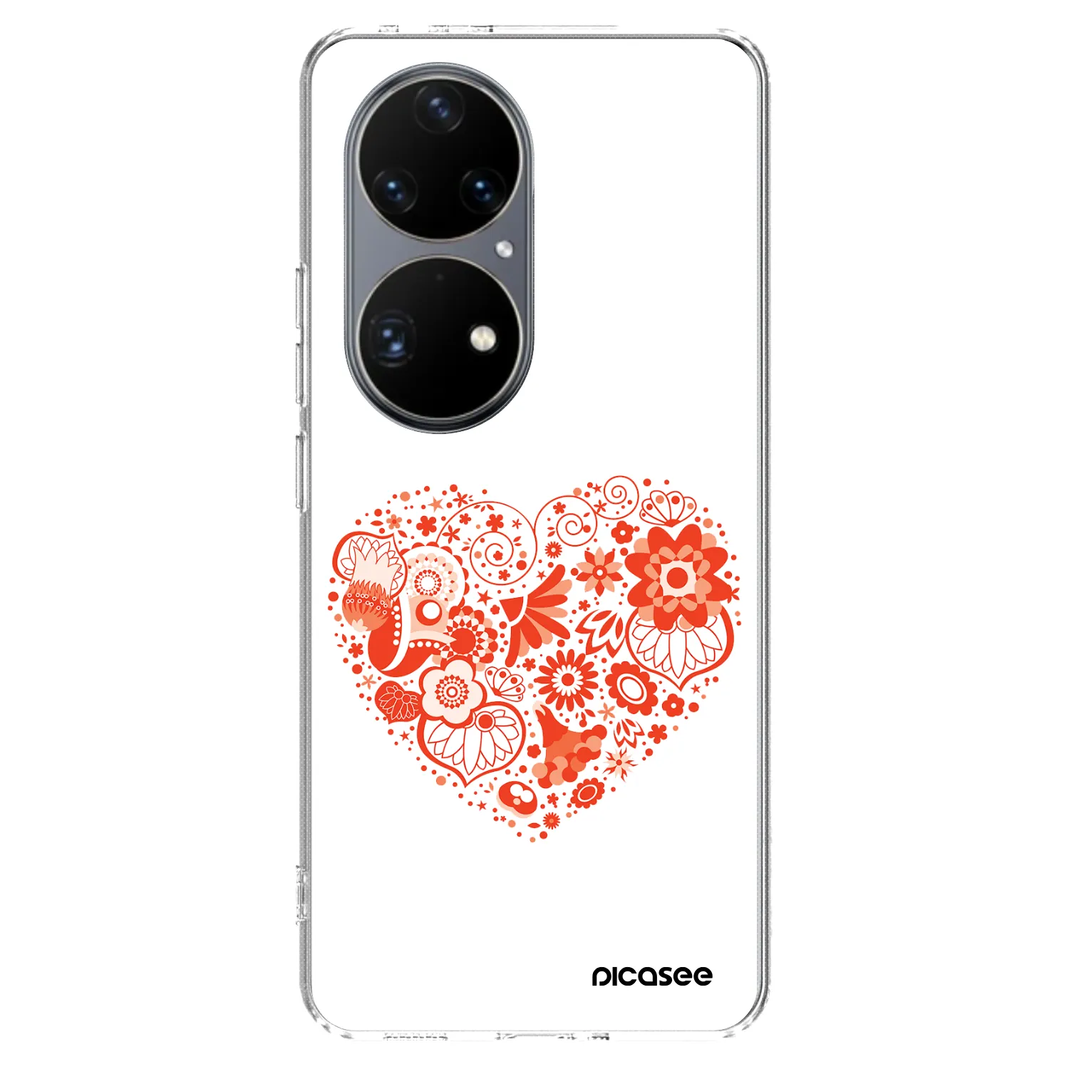 Picasee silikónový prehľadný obal pre Huawei P50 - Veľké srdce