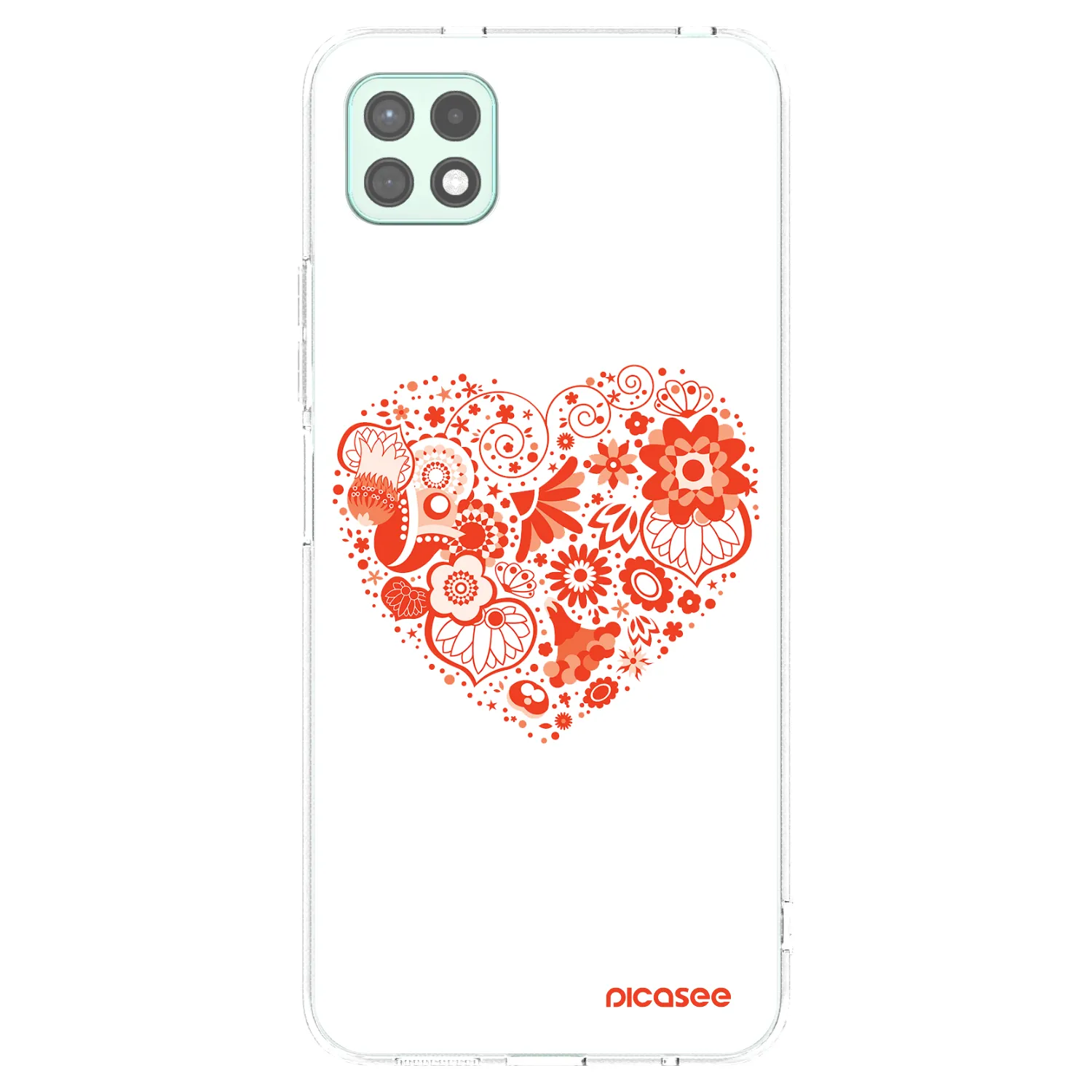 Picasee silikónový prehľadný obal pre Samsung Galaxy A22 A226B 5G - Veľké srdce