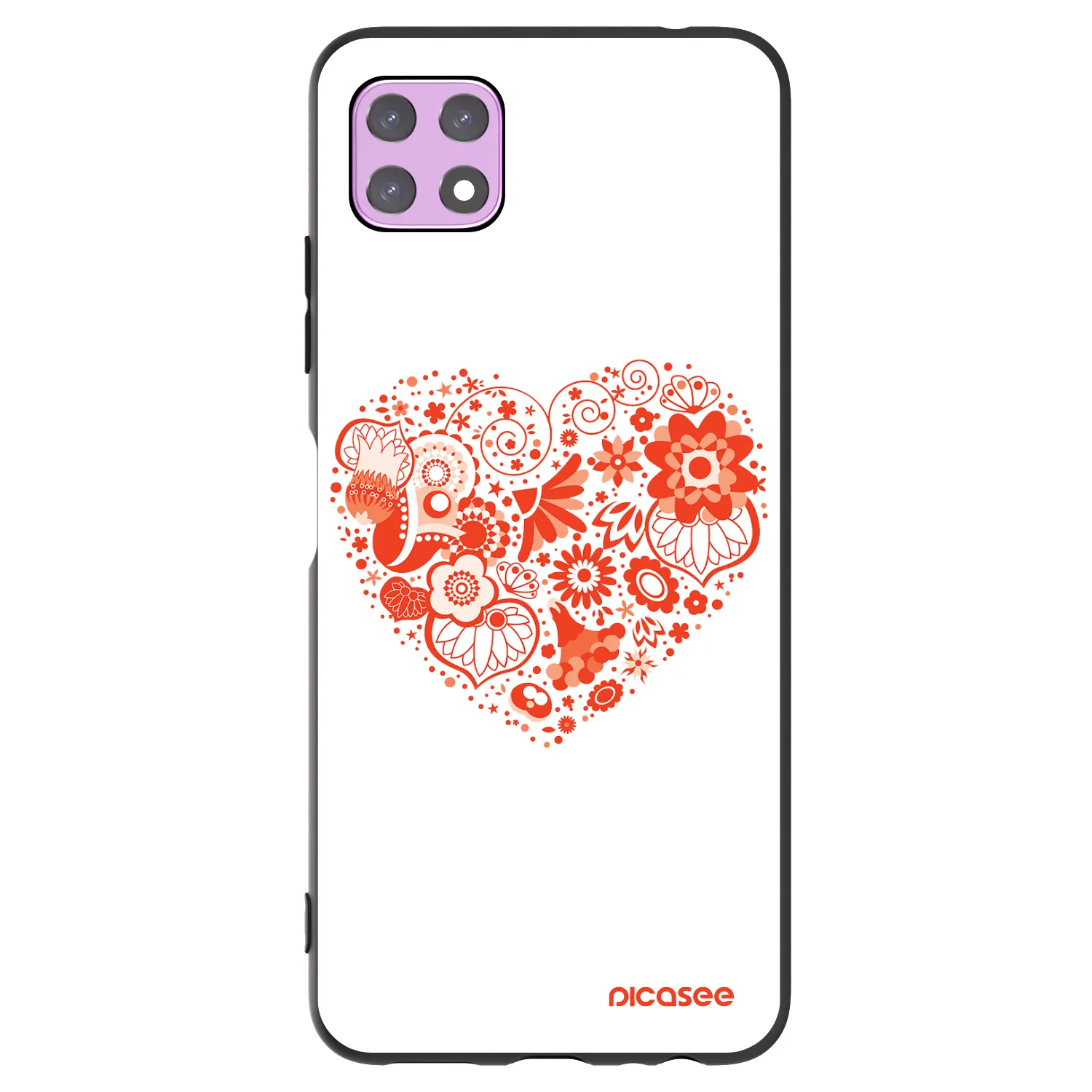 Picasee silikónový čierny obal pre Samsung Galaxy A22 A226B 5G - Veľké srdce