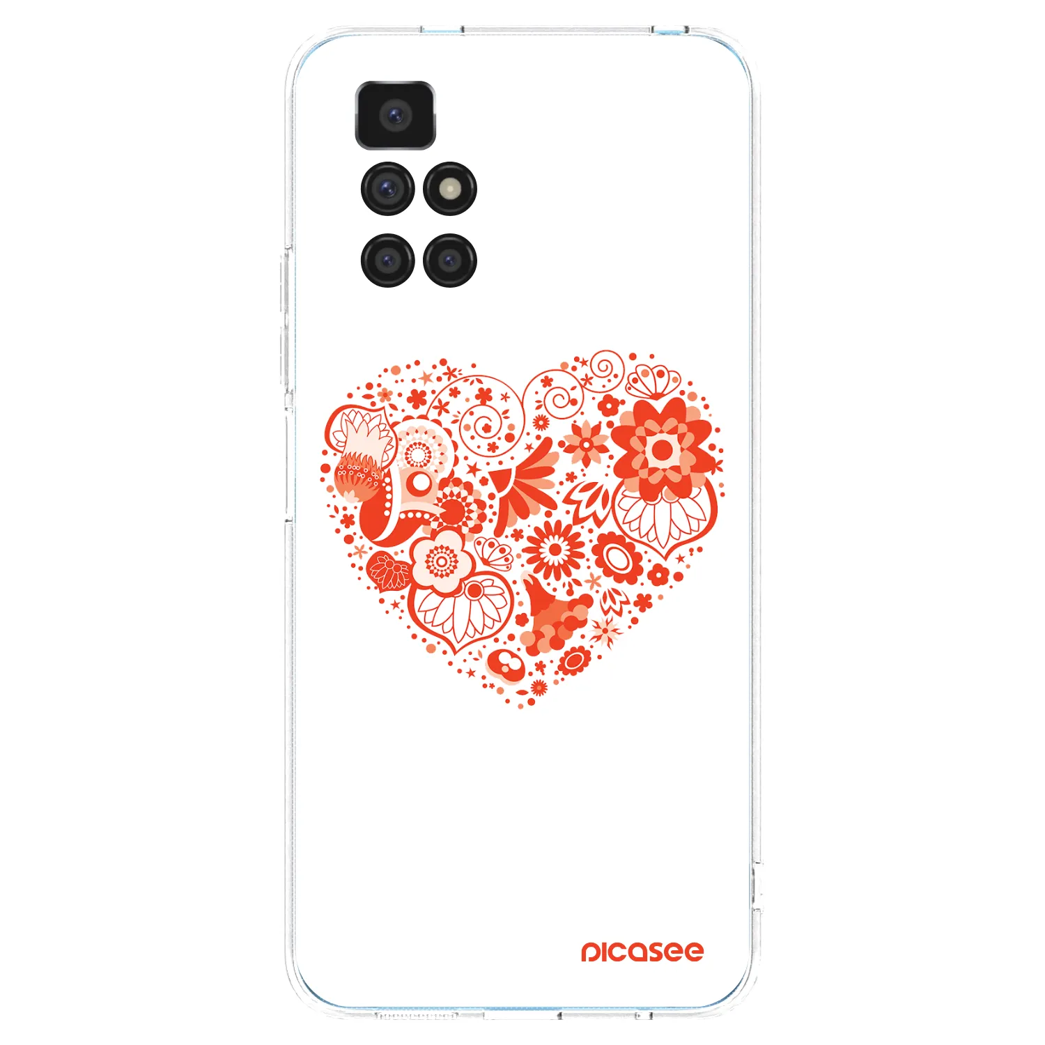 Picasee silikónový prehľadný obal pre Xiaomi Redmi 10 - Veľké srdce