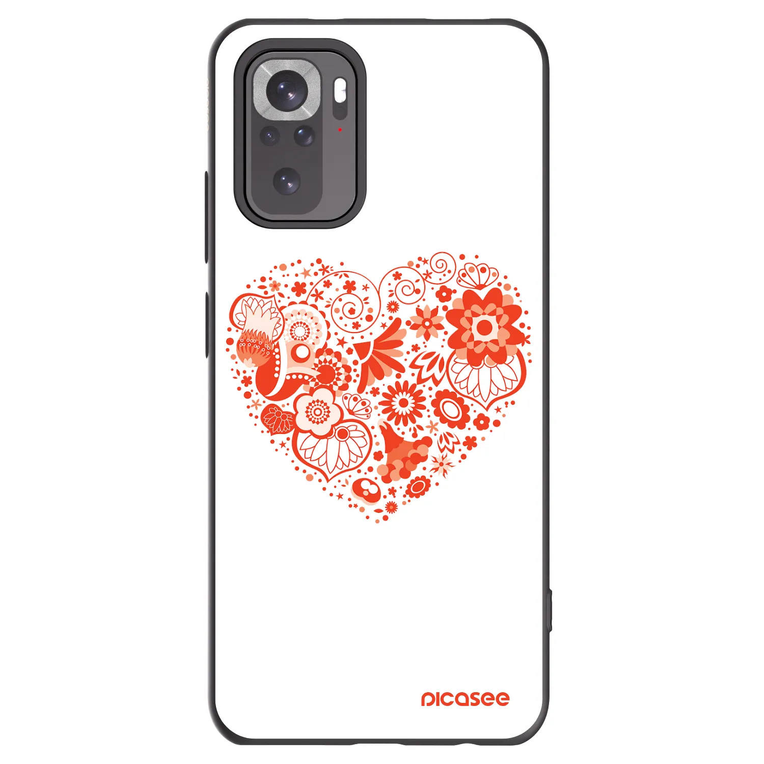 Picasee silikónový čierny obal pre Xiaomi Redmi Note 11S 4G - Veľké srdce