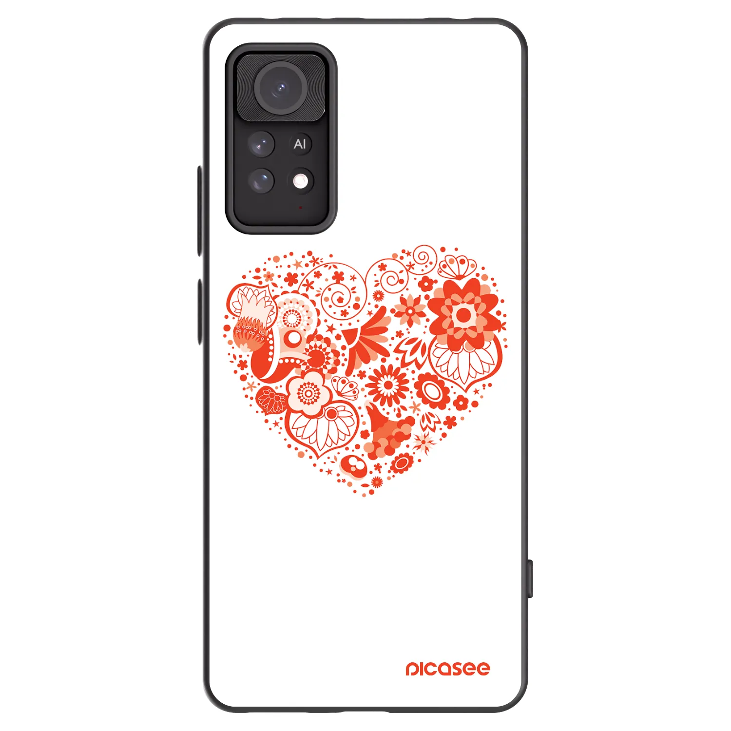 Picasee silikónový čierny obal pre Xiaomi Redmi Note 11 Pro - Veľké srdce