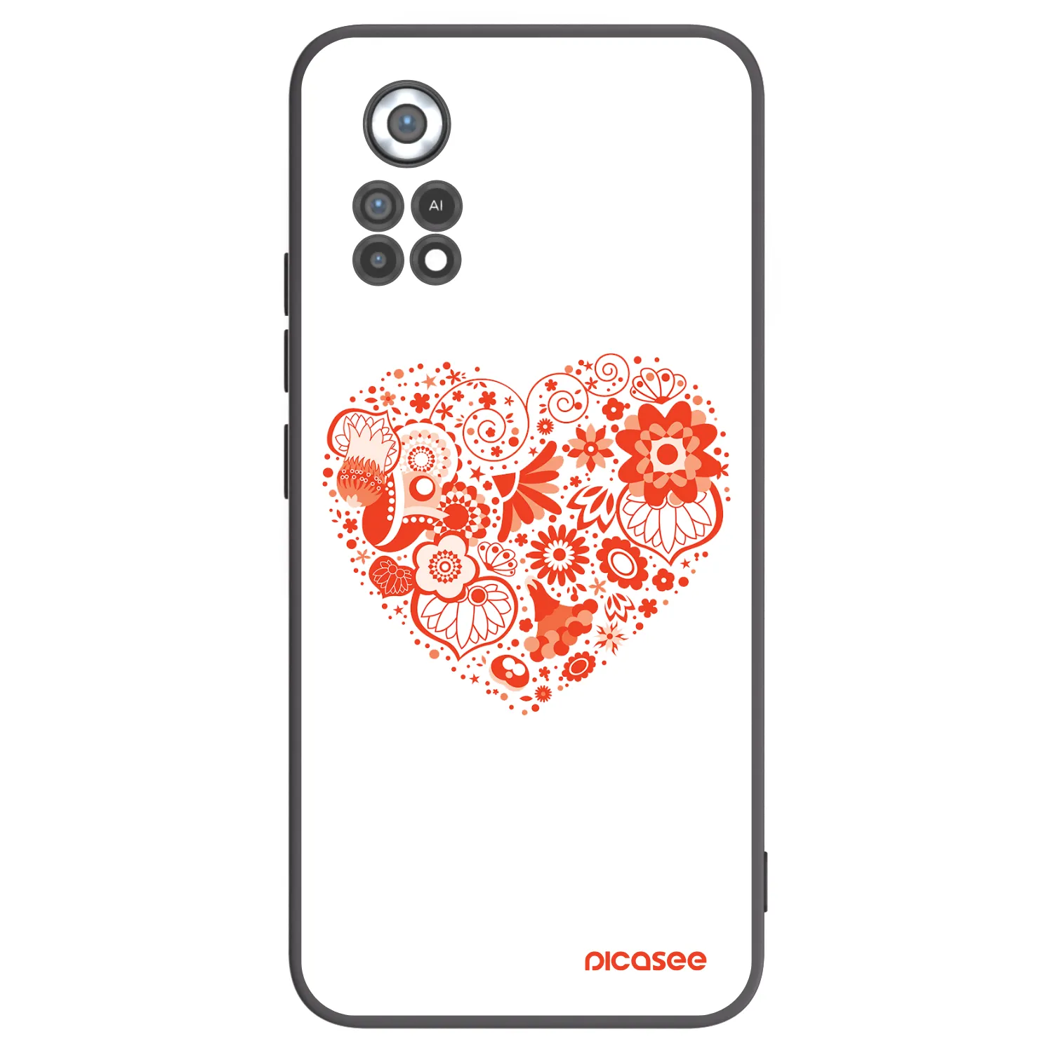Picasee silikónový čierny obal pre Xiaomi Poco X4 Pro 5G - Veľké srdce