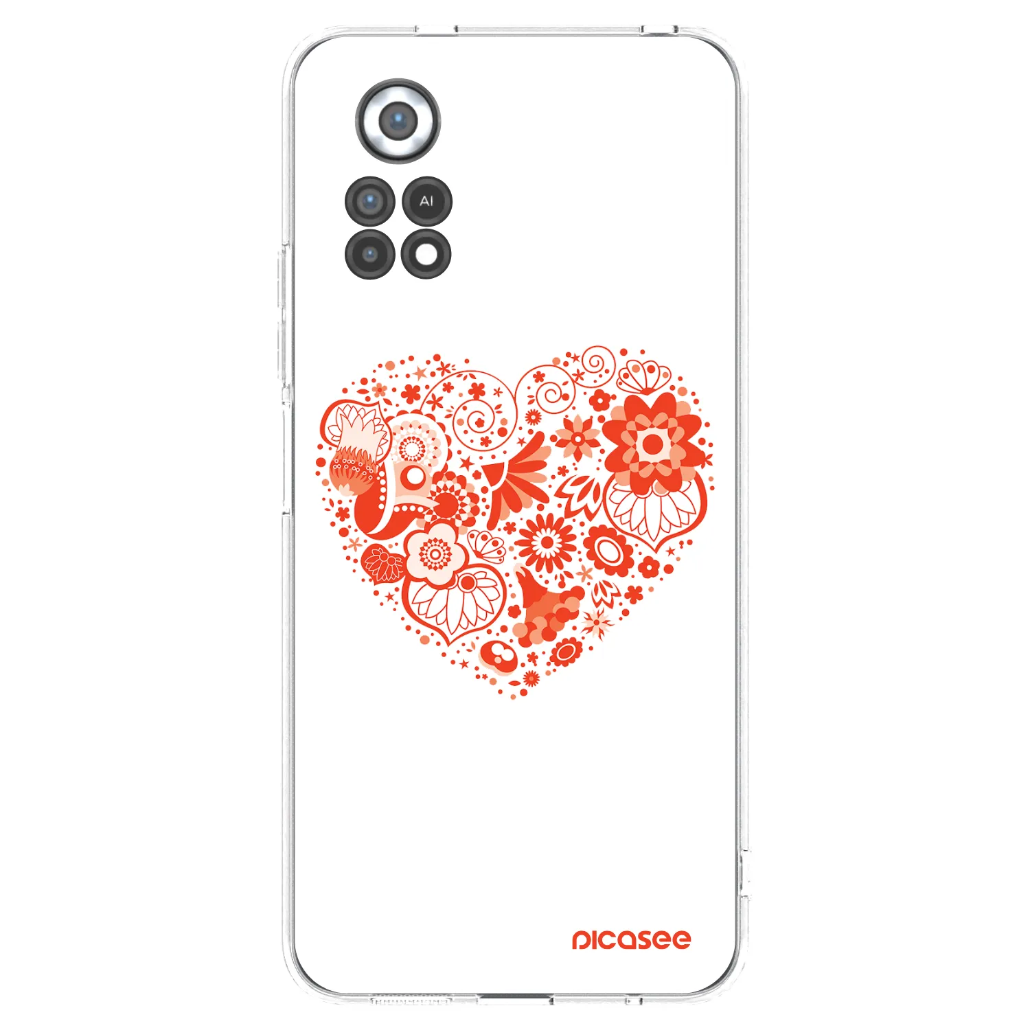 Picasee silikónový prehľadný obal pre Xiaomi Poco X4 Pro 5G - Veľké srdce