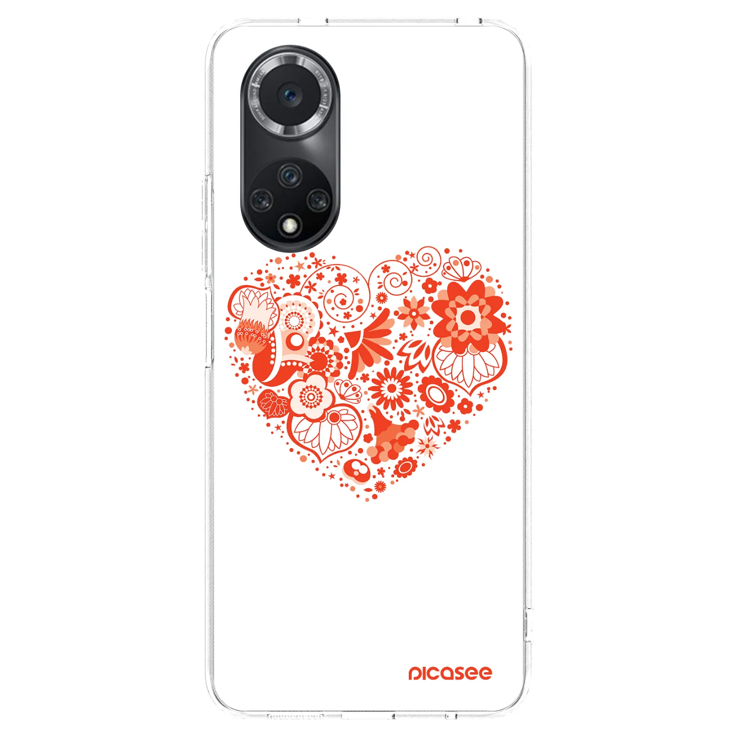 Picasee silikónový prehľadný obal pre Huawei Nova 9 SE - Veľké srdce