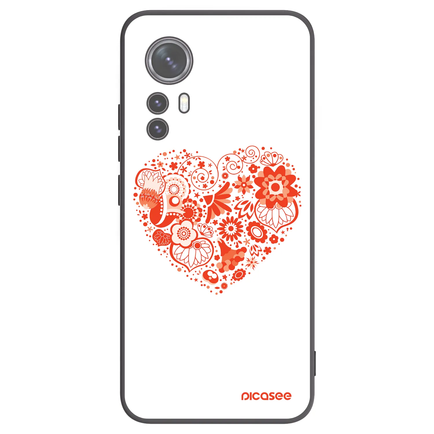 Picasee silikónový čierny obal pre Xiaomi 12 - Veľké srdce