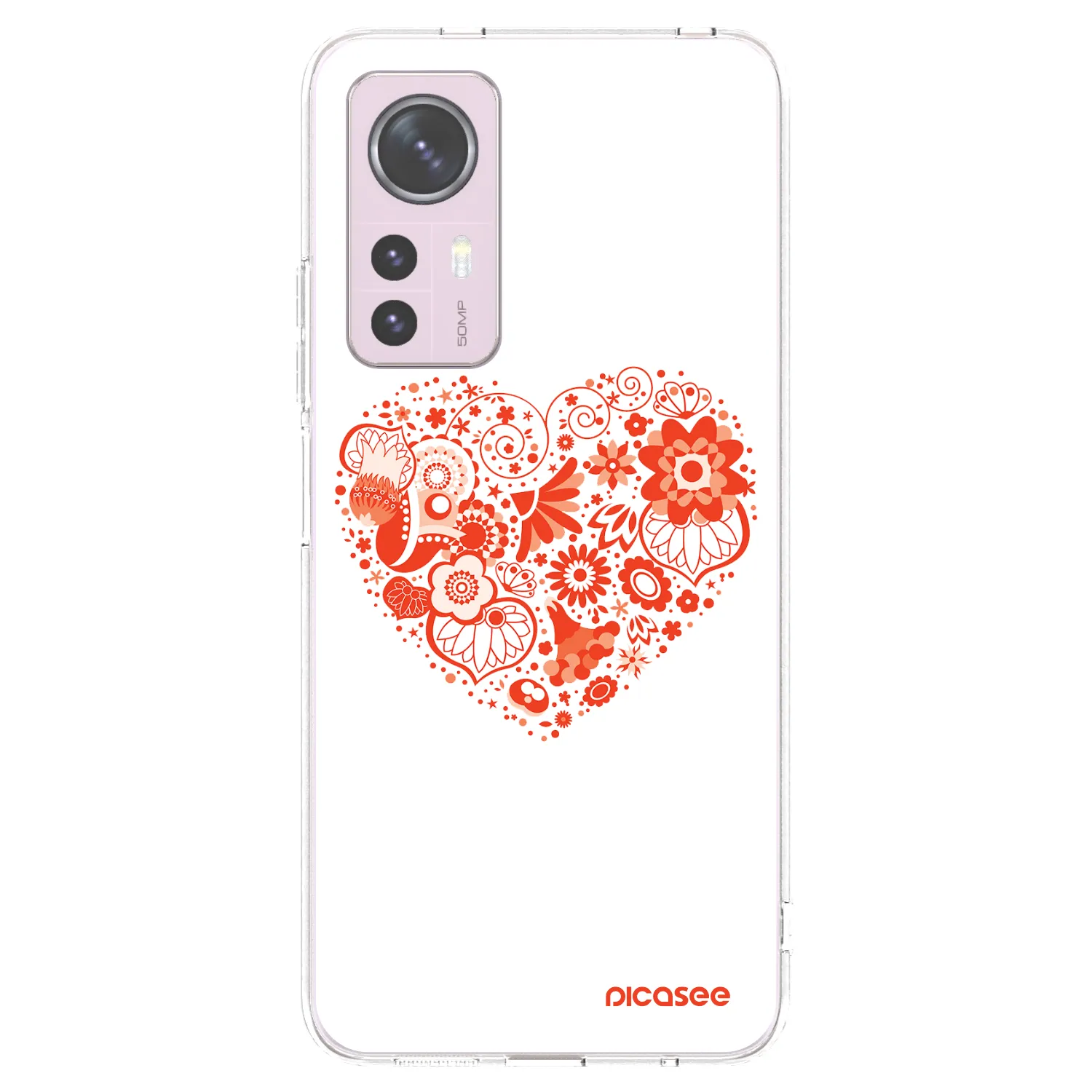Picasee silikónový prehľadný obal pre Xiaomi 12 - Veľké srdce