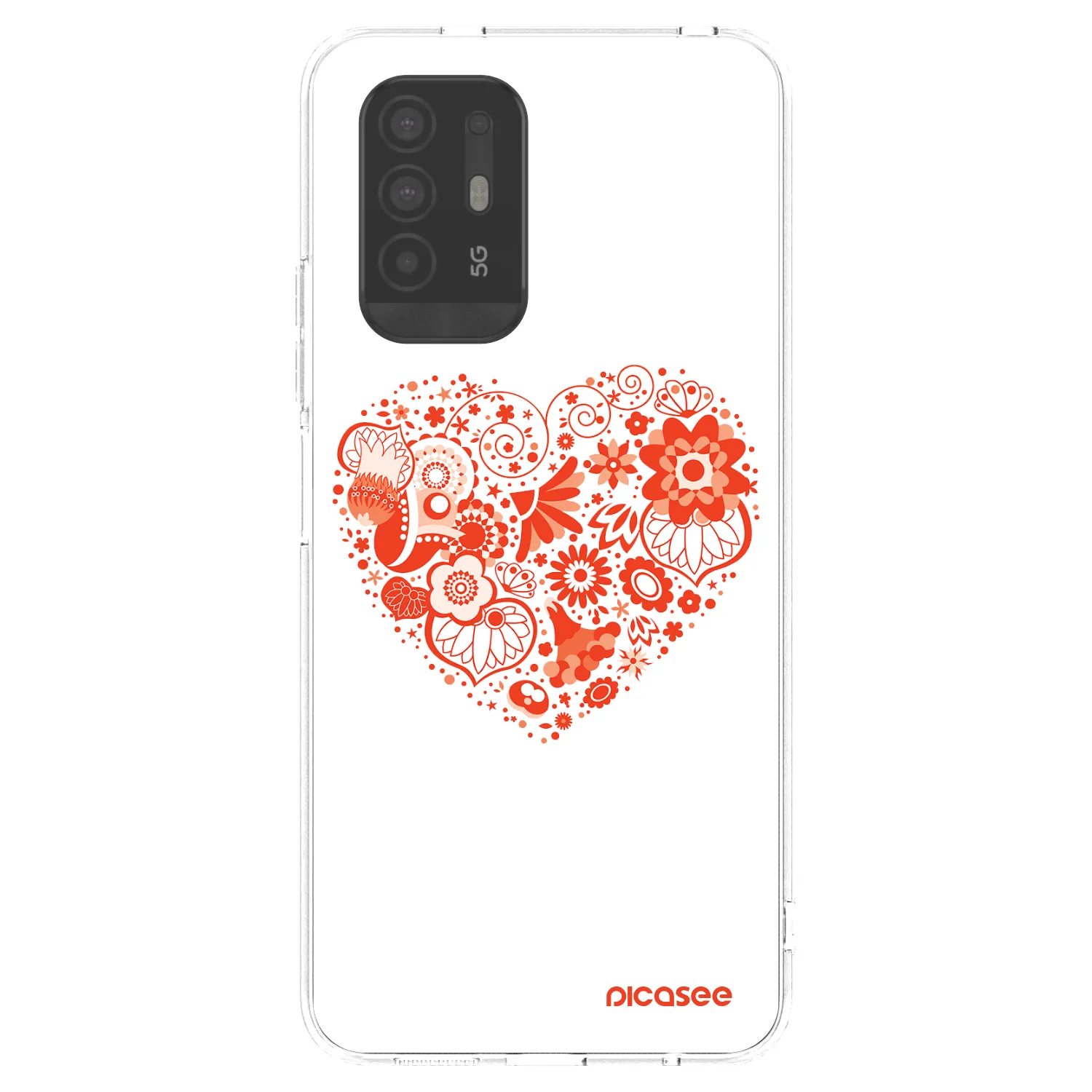 Picasee silikónový prehľadný obal pre OPPO A94 5G - Veľké srdce
