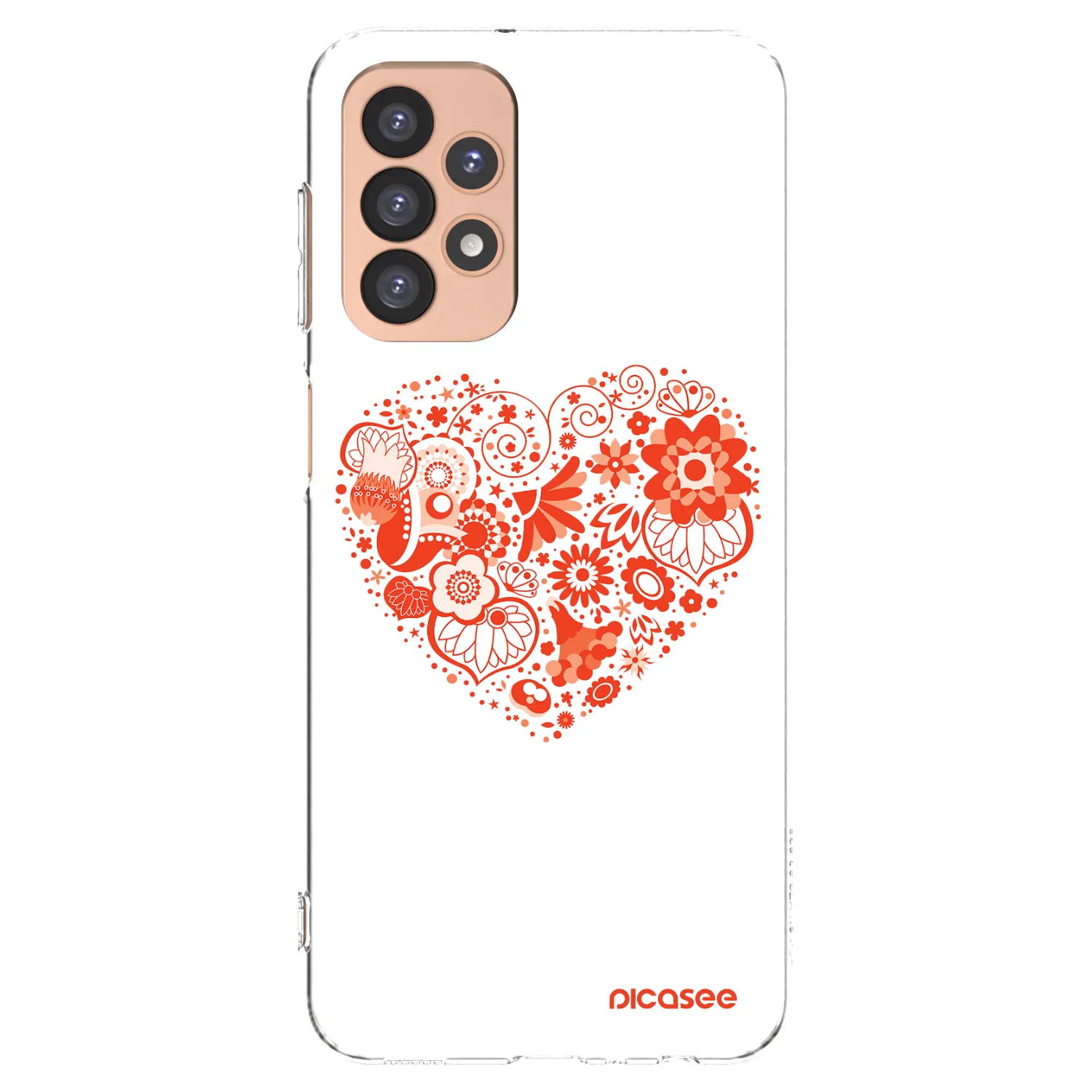 Picasee silikónový prehľadný obal pre Samsung Galaxy A23 A236B 5G - Veľké srdce