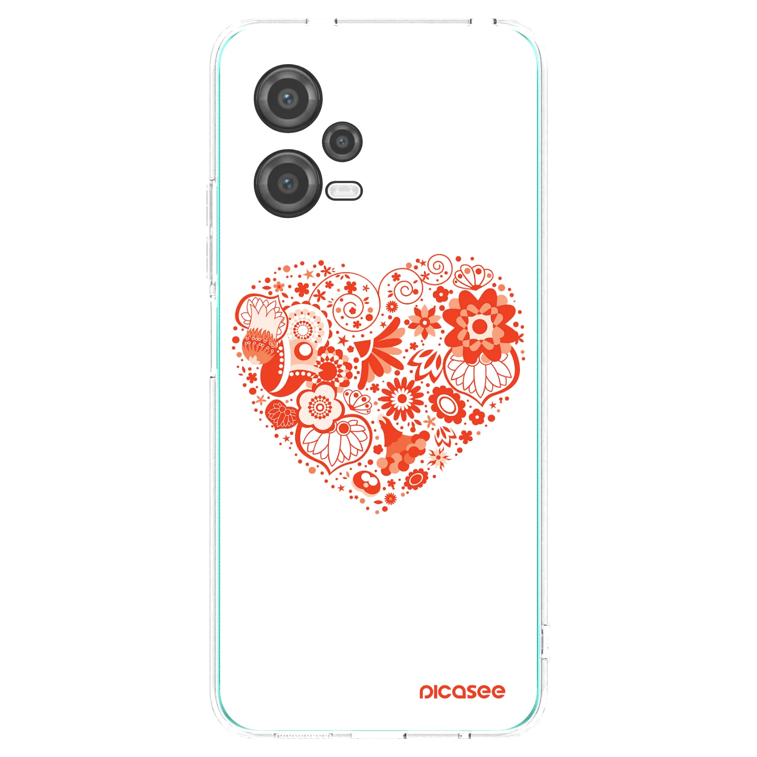 Picasee silikónový prehľadný obal pre Xiaomi Poco X5 - Veľké srdce