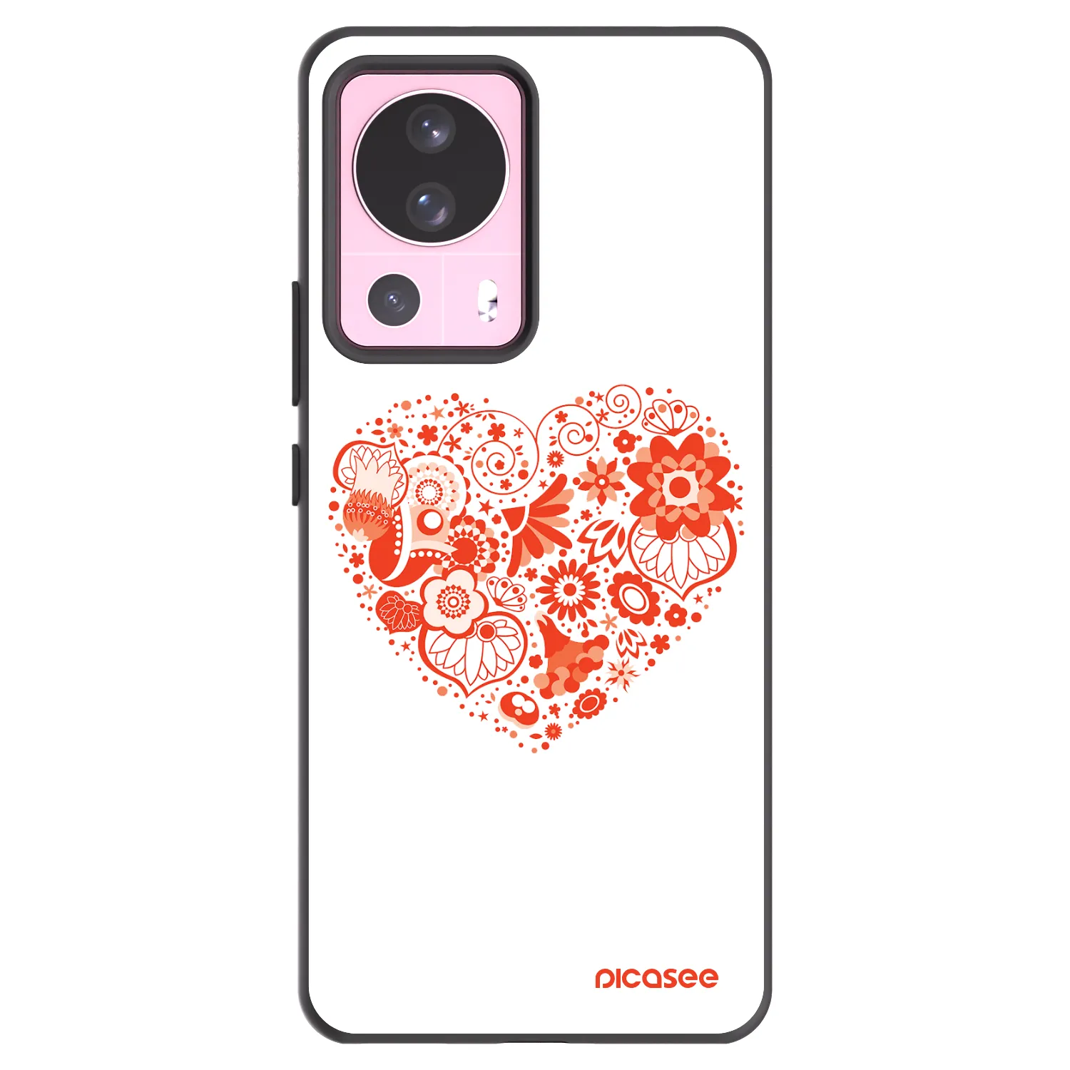 Picasee silikónový čierny obal pre Xiaomi 13 Lite - Veľké srdce
