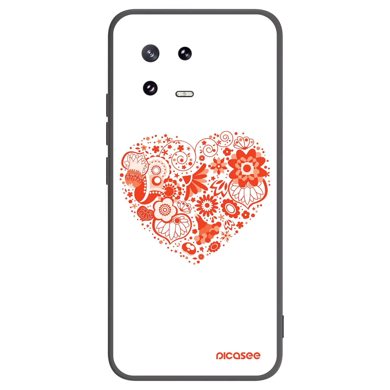 Picasee silikónový čierny obal pre Xiaomi 13 Pro - Veľké srdce