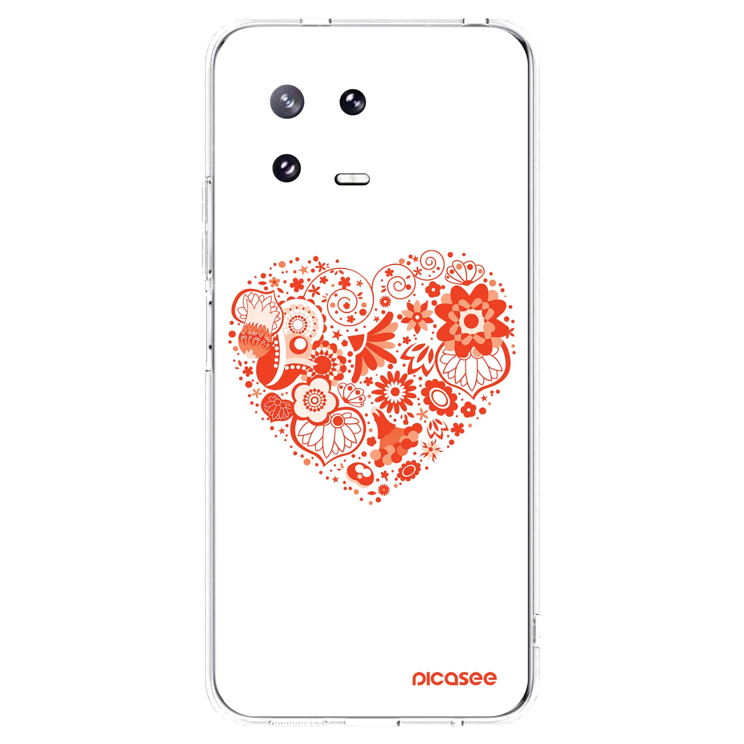 Picasee silikónový prehľadný obal pre Xiaomi 13 Pro - Veľké srdce