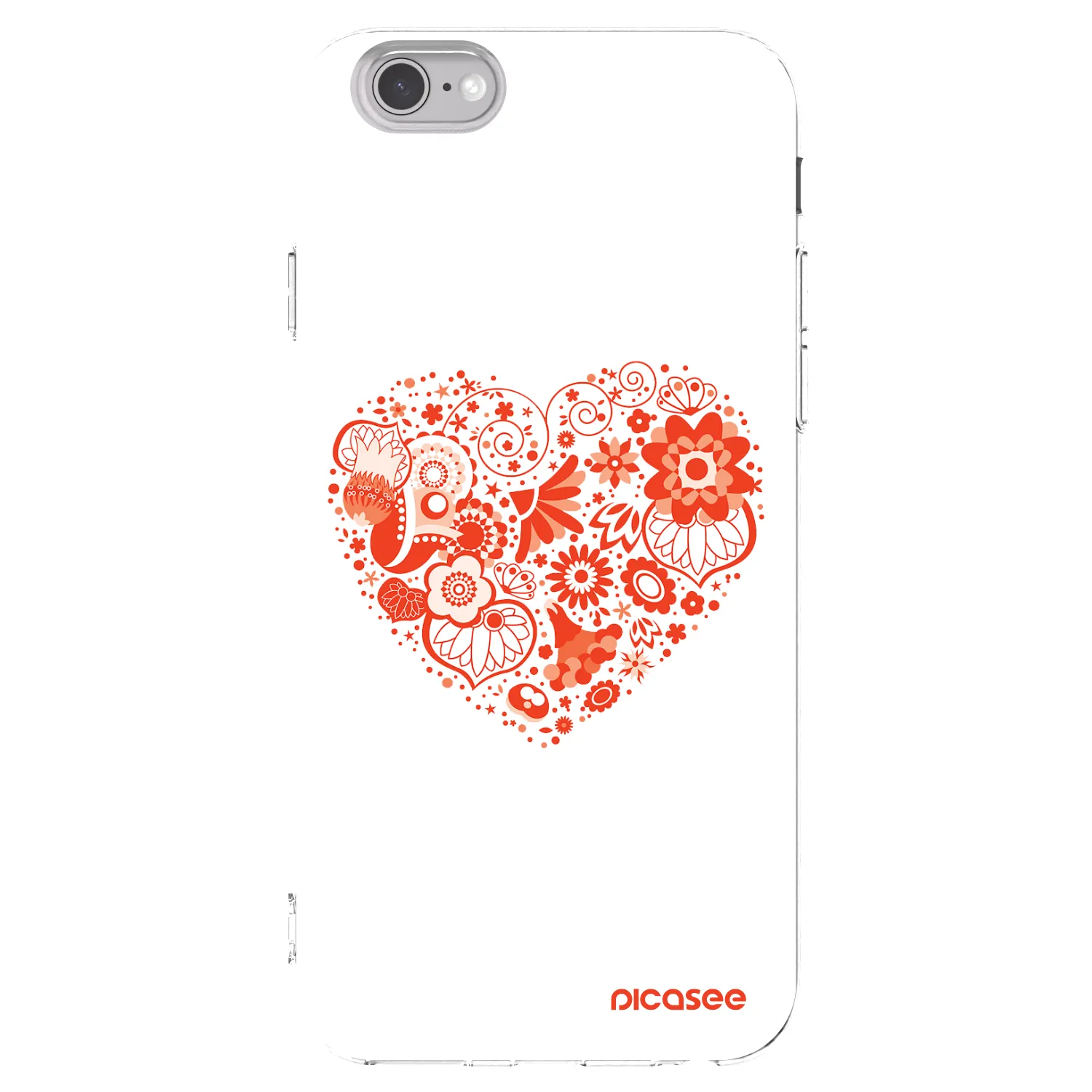 Picasee silikónový prehľadný obal pre Apple iPhone 6/6S - Veľké srdce