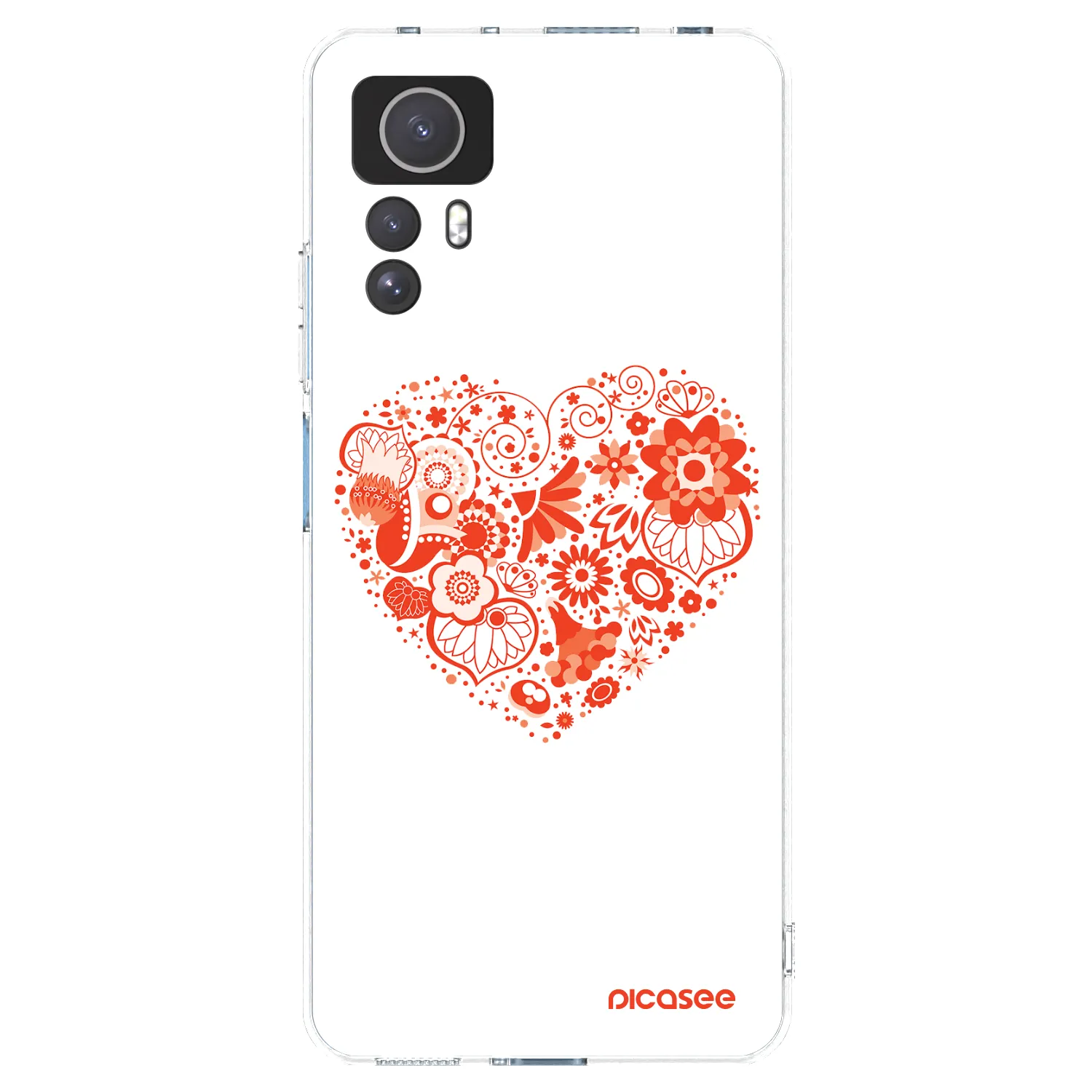 Picasee silikónový prehľadný obal pre Xiaomi Redmi Note 12S - Veľké srdce