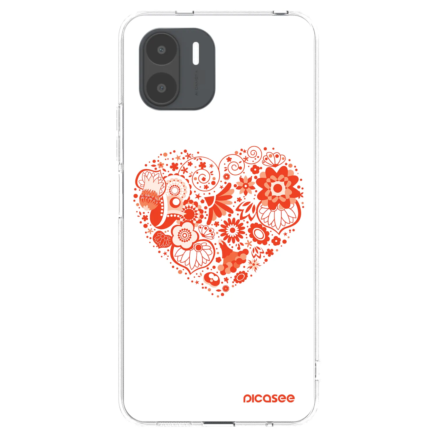 Picasee silikónový prehľadný obal pre Xiaomi Redmi A2 - Veľké srdce