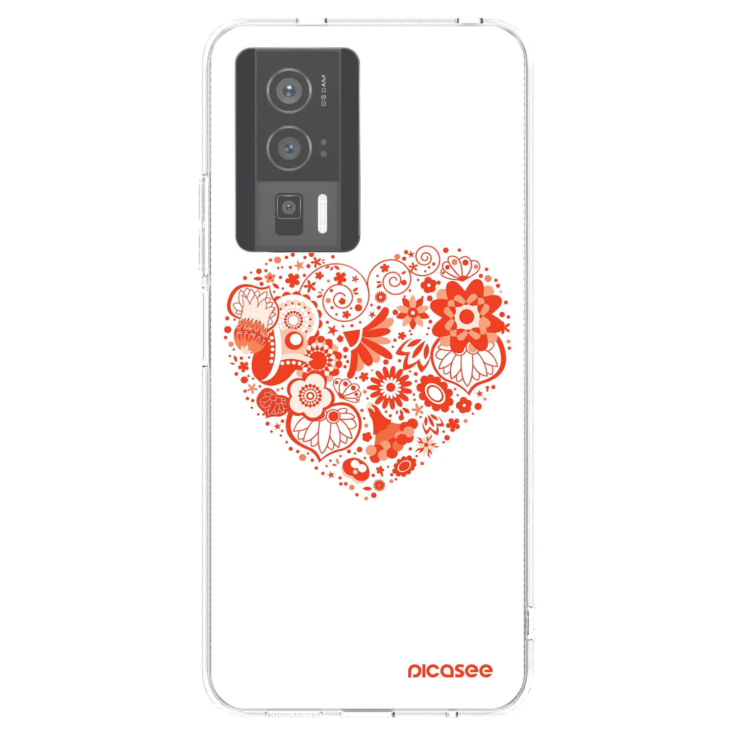 Picasee silikónový prehľadný obal pre Xiaomi Poco F5 Pro 5G - Veľké srdce