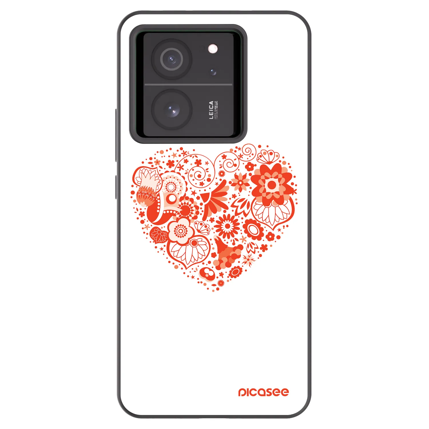 Picasee silikónový čierny obal pre Xiaomi 13T - Veľké srdce