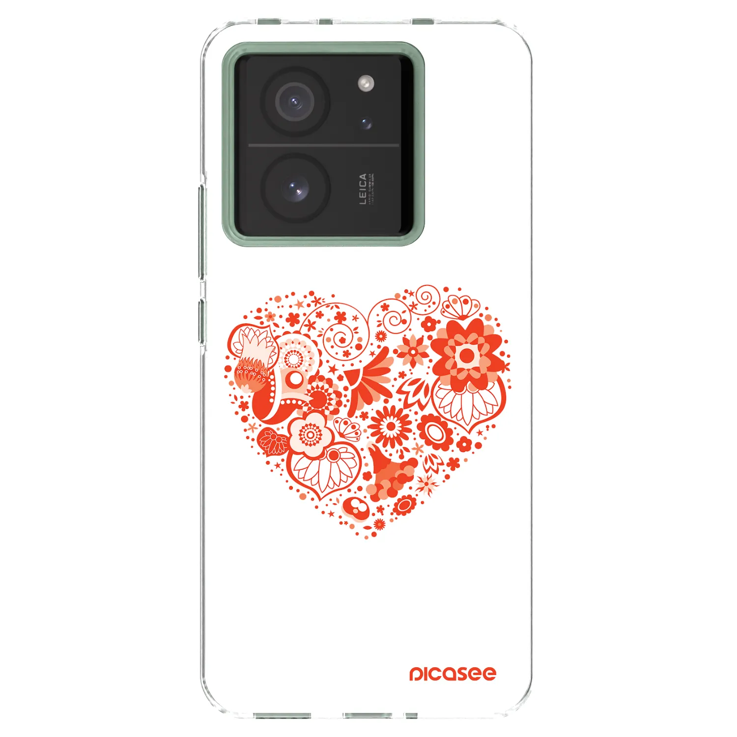 Picasee silikónový prehľadný obal pre Xiaomi 13T - Veľké srdce