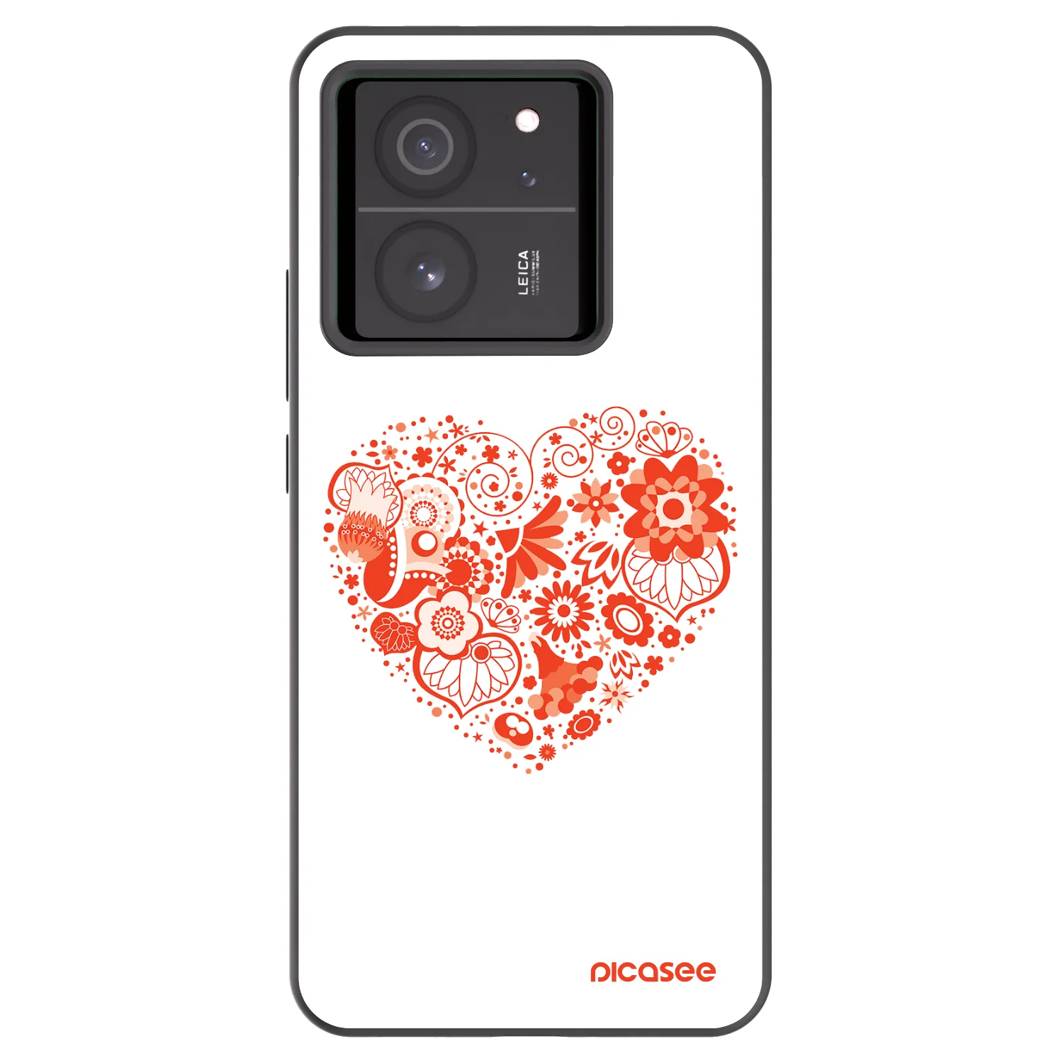 Picasee silikónový čierny obal pre Xiaomi 13T Pro - Veľké srdce