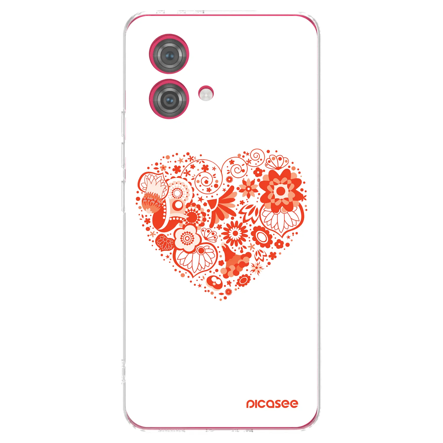Picasee silikónový prehľadný obal pre Motorola Moto G84 5G - Veľké srdce