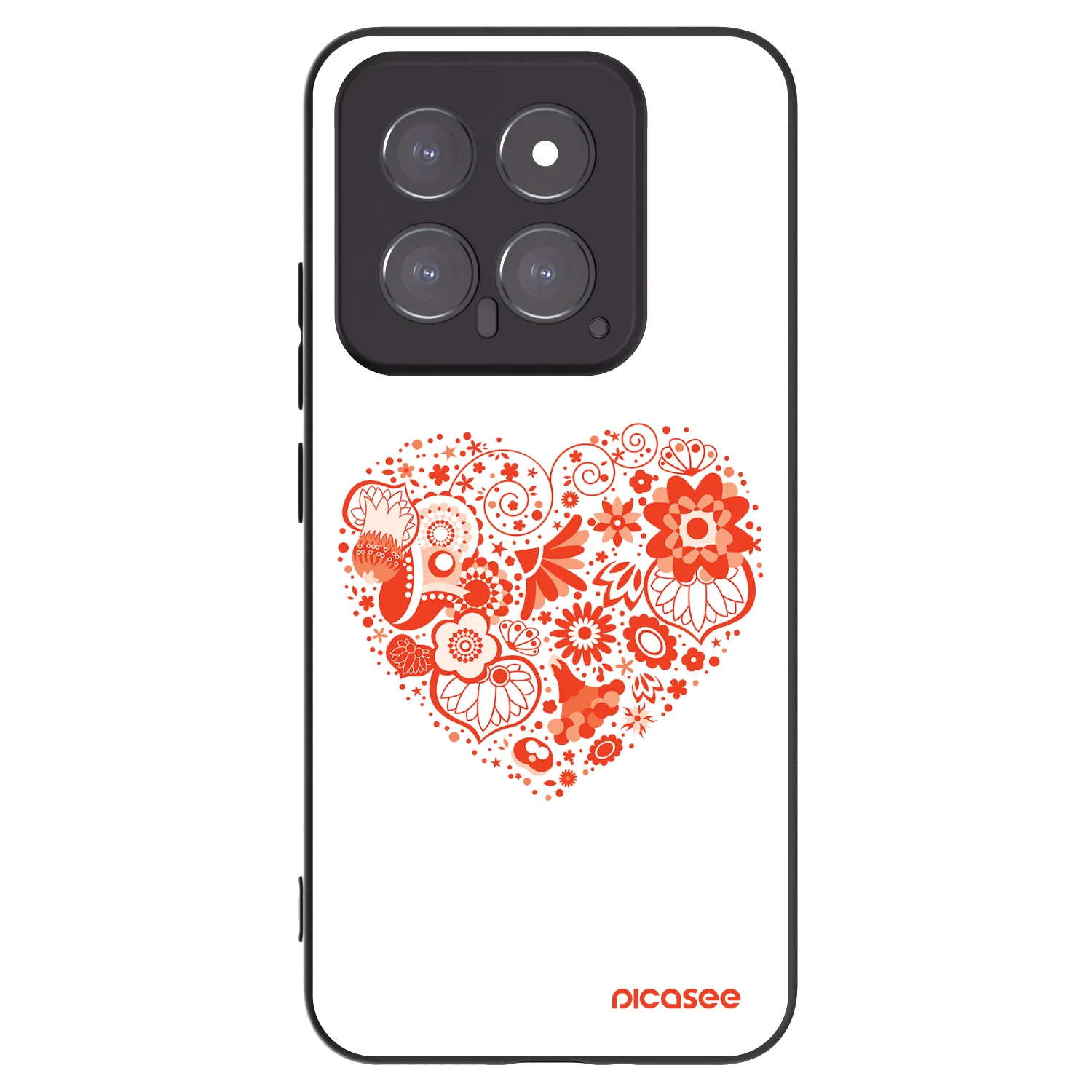 Picasee silikónový čierny obal pre Xiaomi 14 - Veľké srdce
