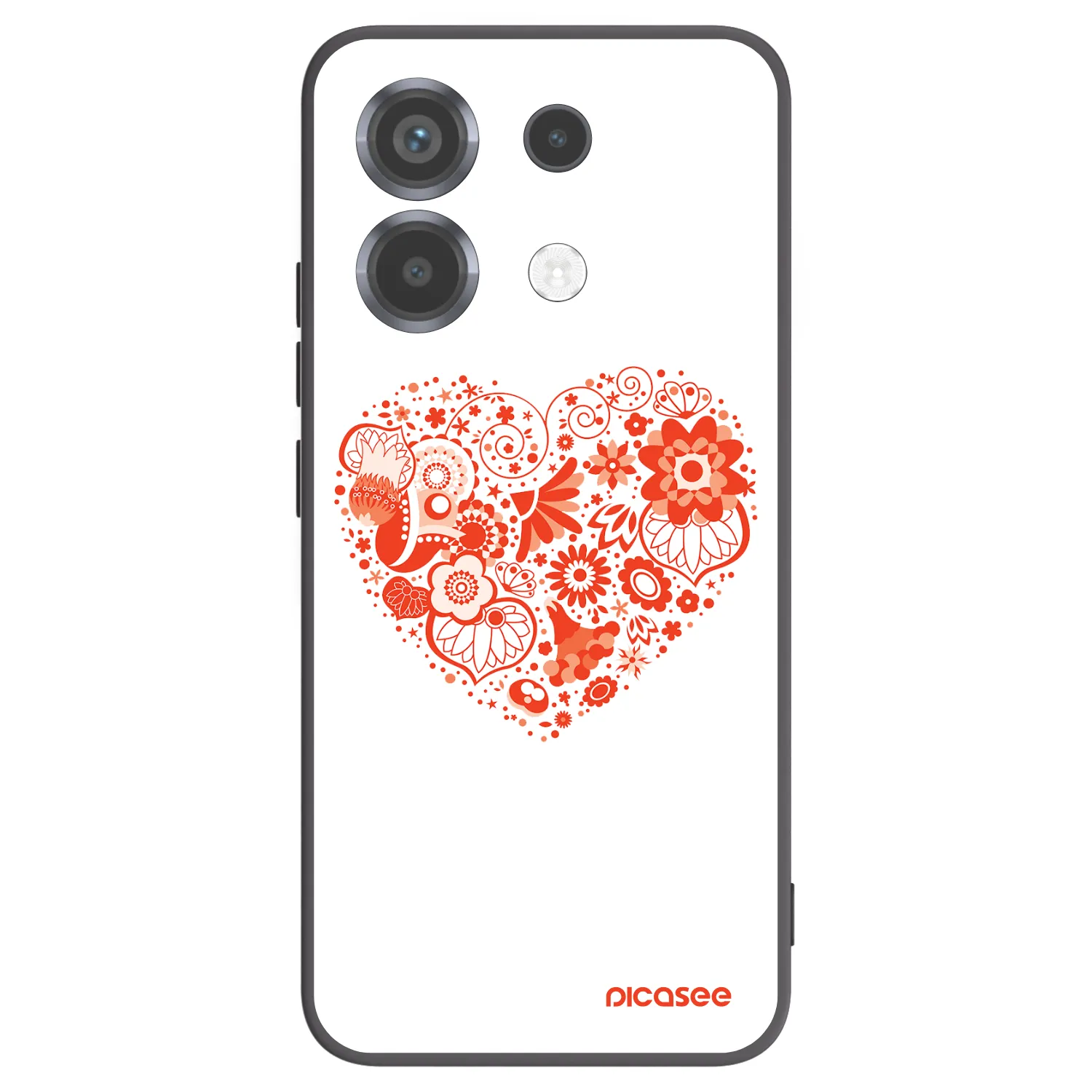 Picasee silikónový čierny obal pre Xiaomi Poco X6 - Veľké srdce
