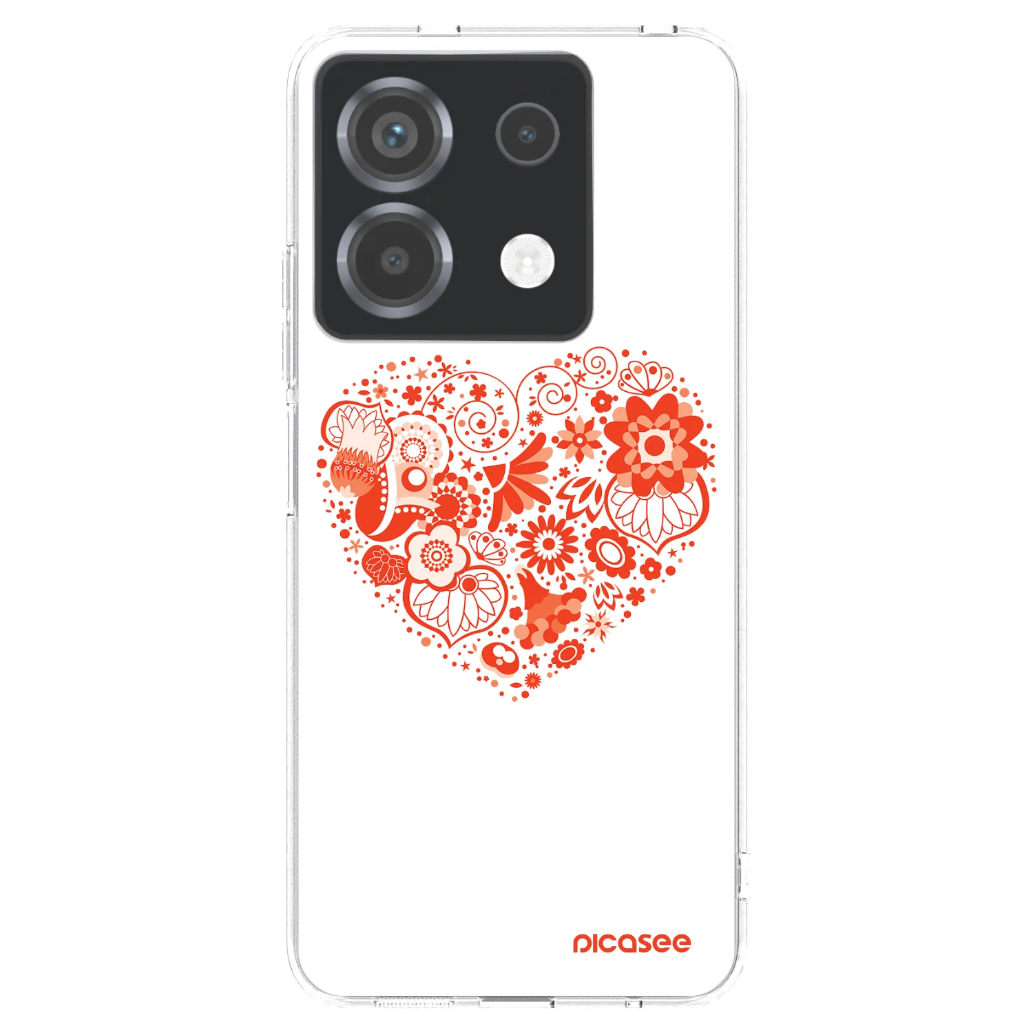 Picasee silikónový prehľadný obal pre Xiaomi Poco X6 - Veľké srdce