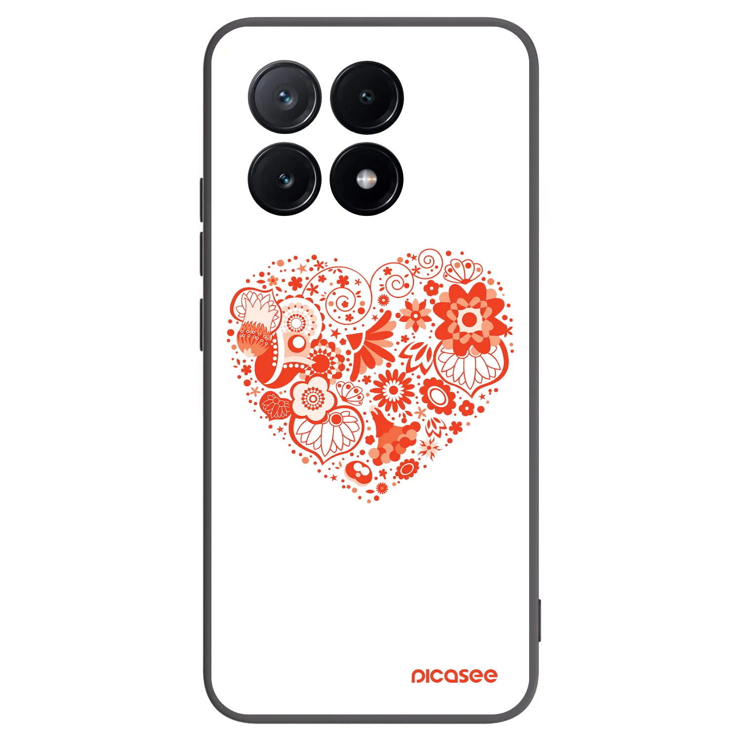 Picasee silikónový čierny obal pre Xiaomi Poco X6 Pro - Veľké srdce