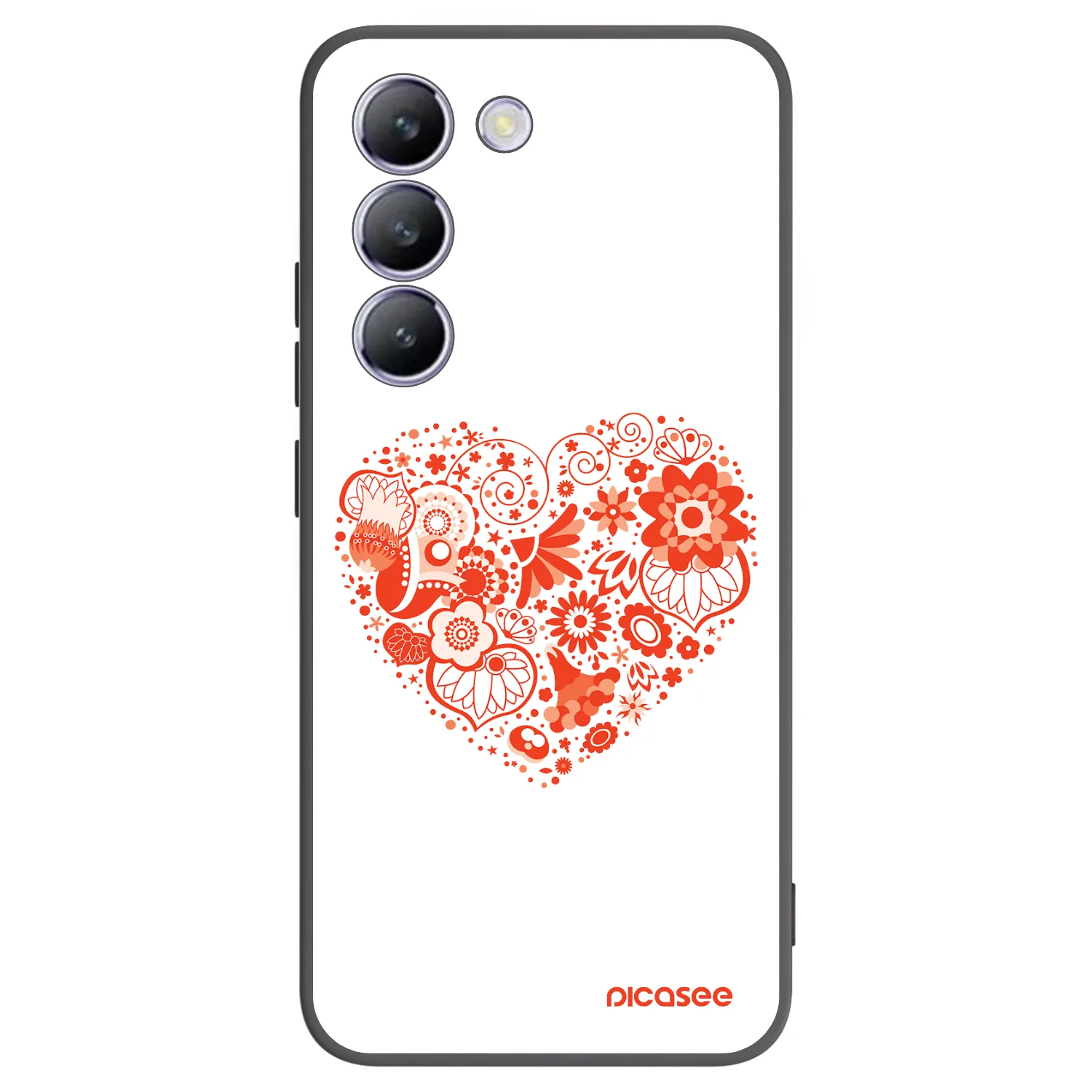 Picasee silikónový čierny obal pre Vivo V40 SE 5G - Veľké srdce