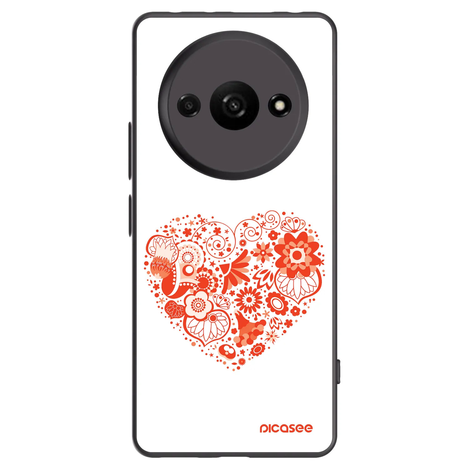 Picasee silikónový čierny obal pre Xiaomi Redmi A3 - Veľké srdce