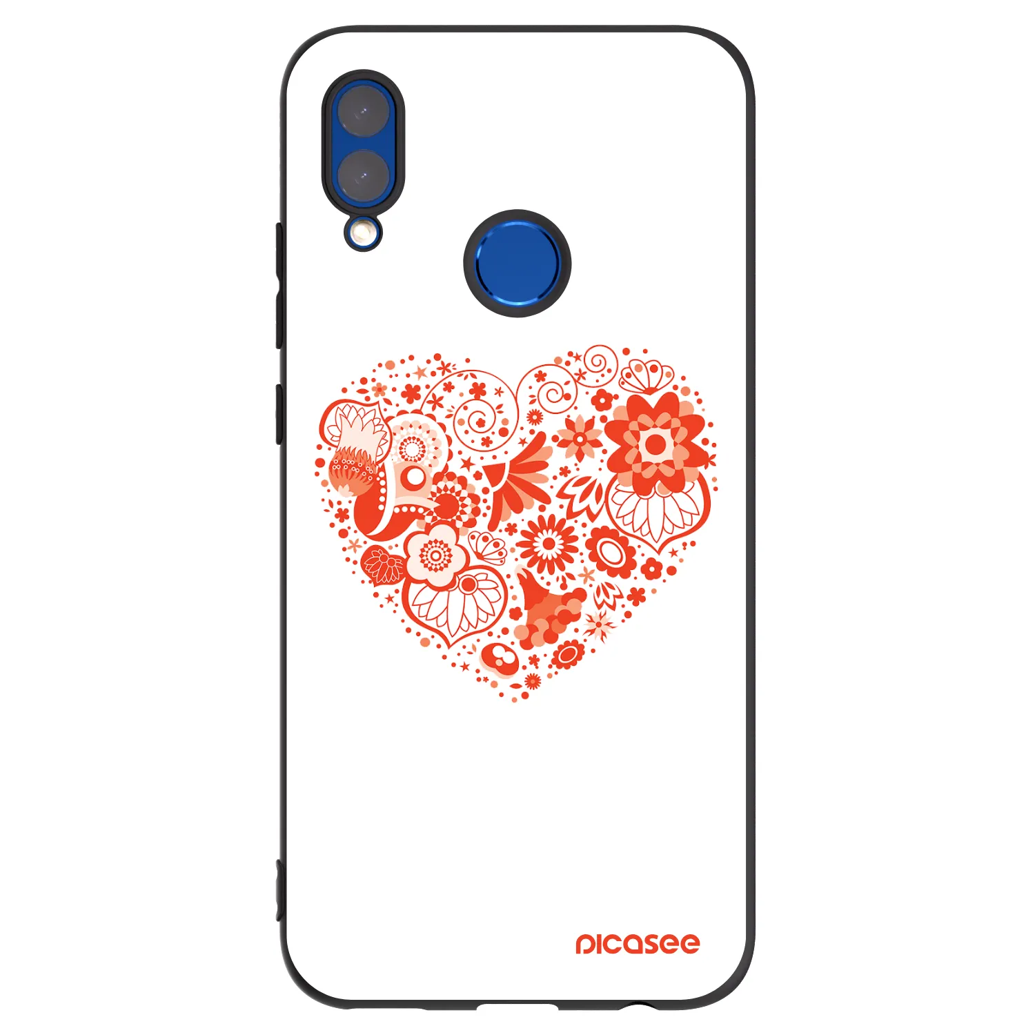 Picasee silikónový čierny obal pre Huawei P Smart 2019 - Veľké srdce