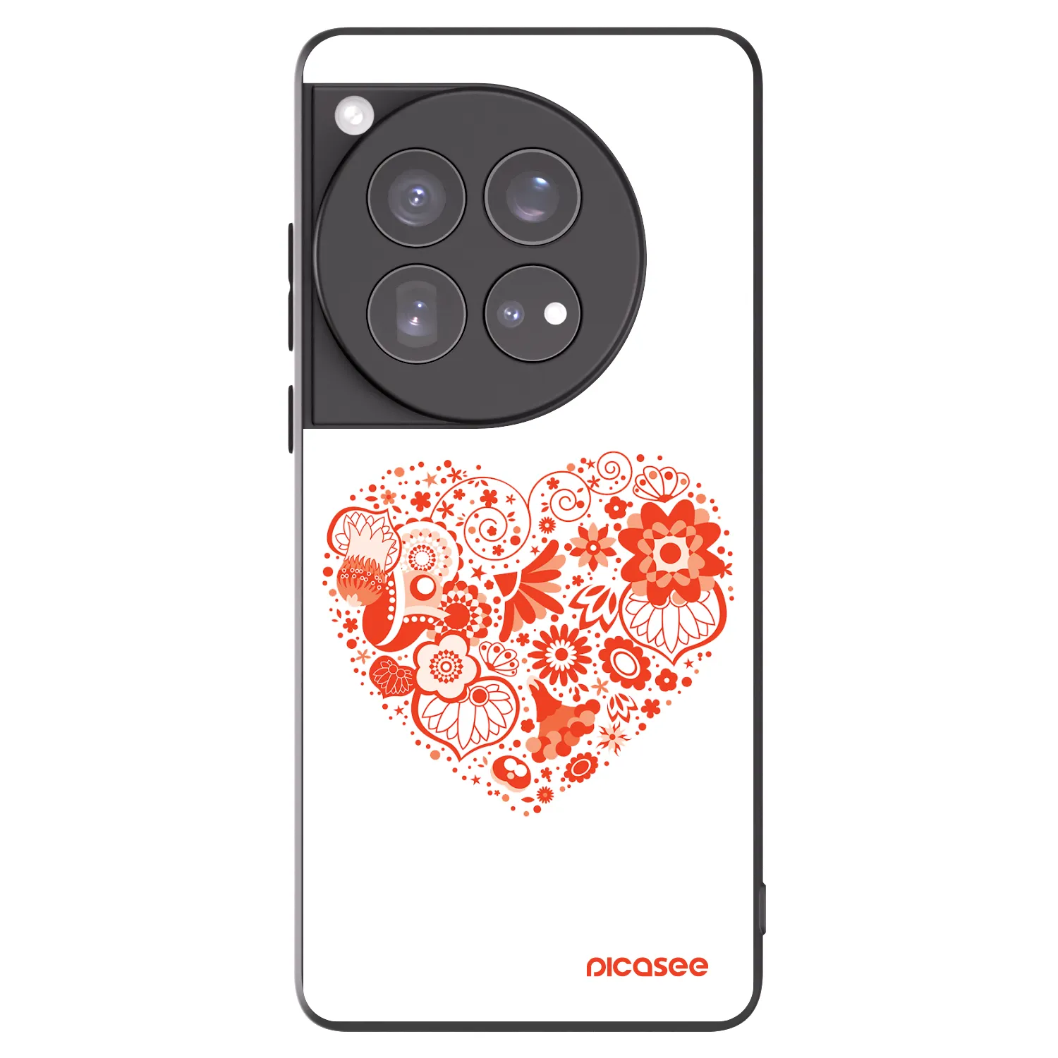 Picasee silikónový čierny obal pre OnePlus 12 5G - Veľké srdce