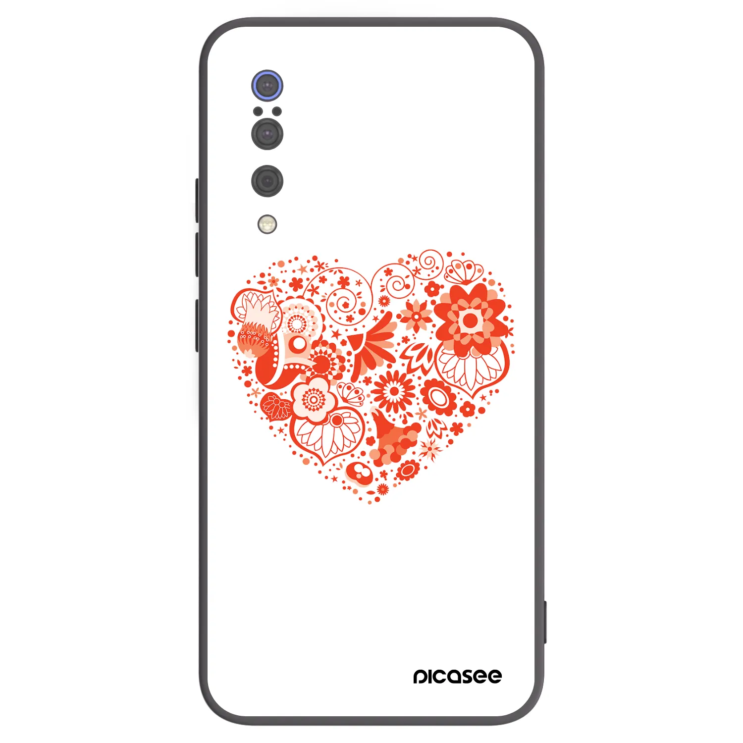 Picasee silikónový čierny obal pre Xiaomi Mi 9 - Veľké srdce