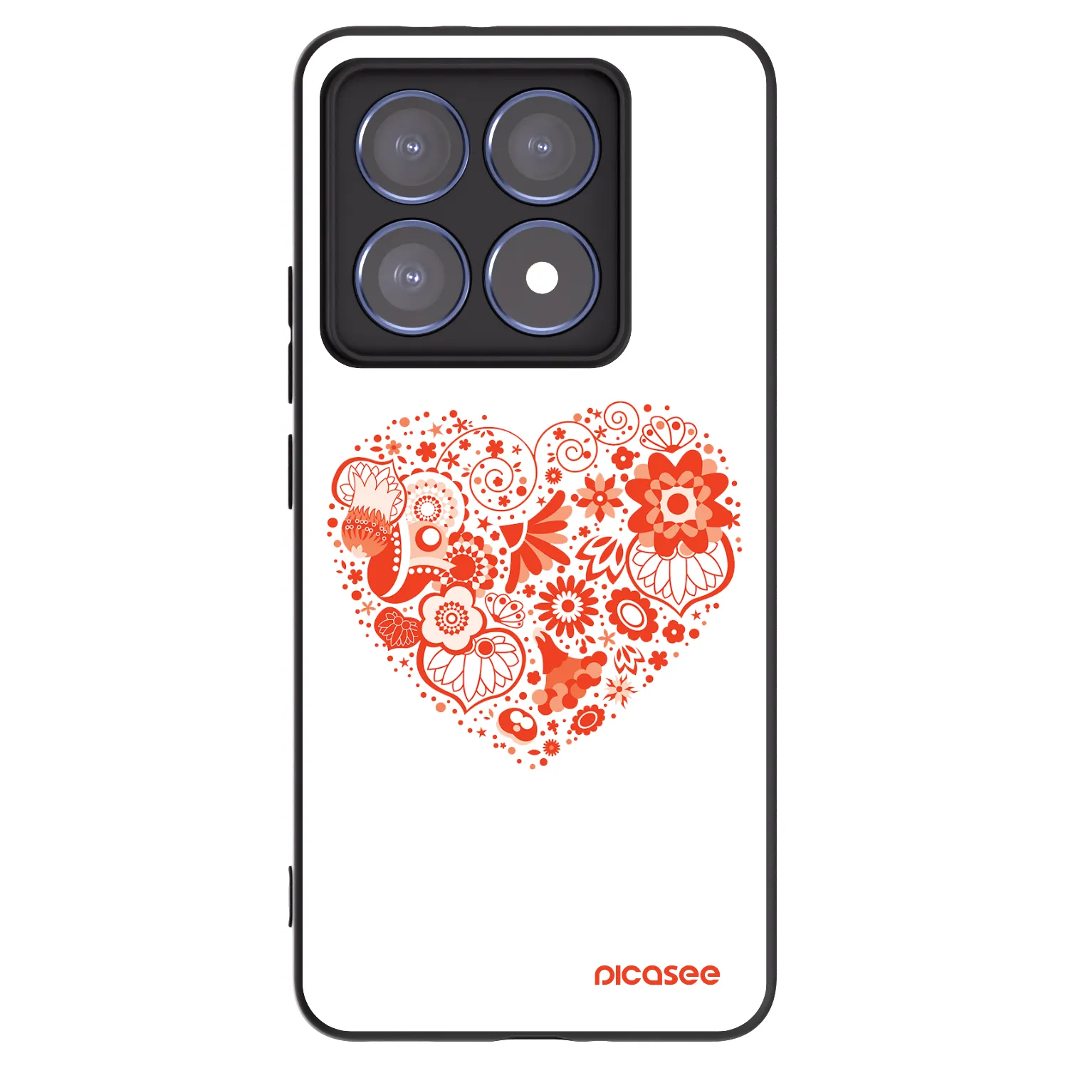 Picasee silikónový čierny obal pre Xiaomi 14T Pro - Veľké srdce