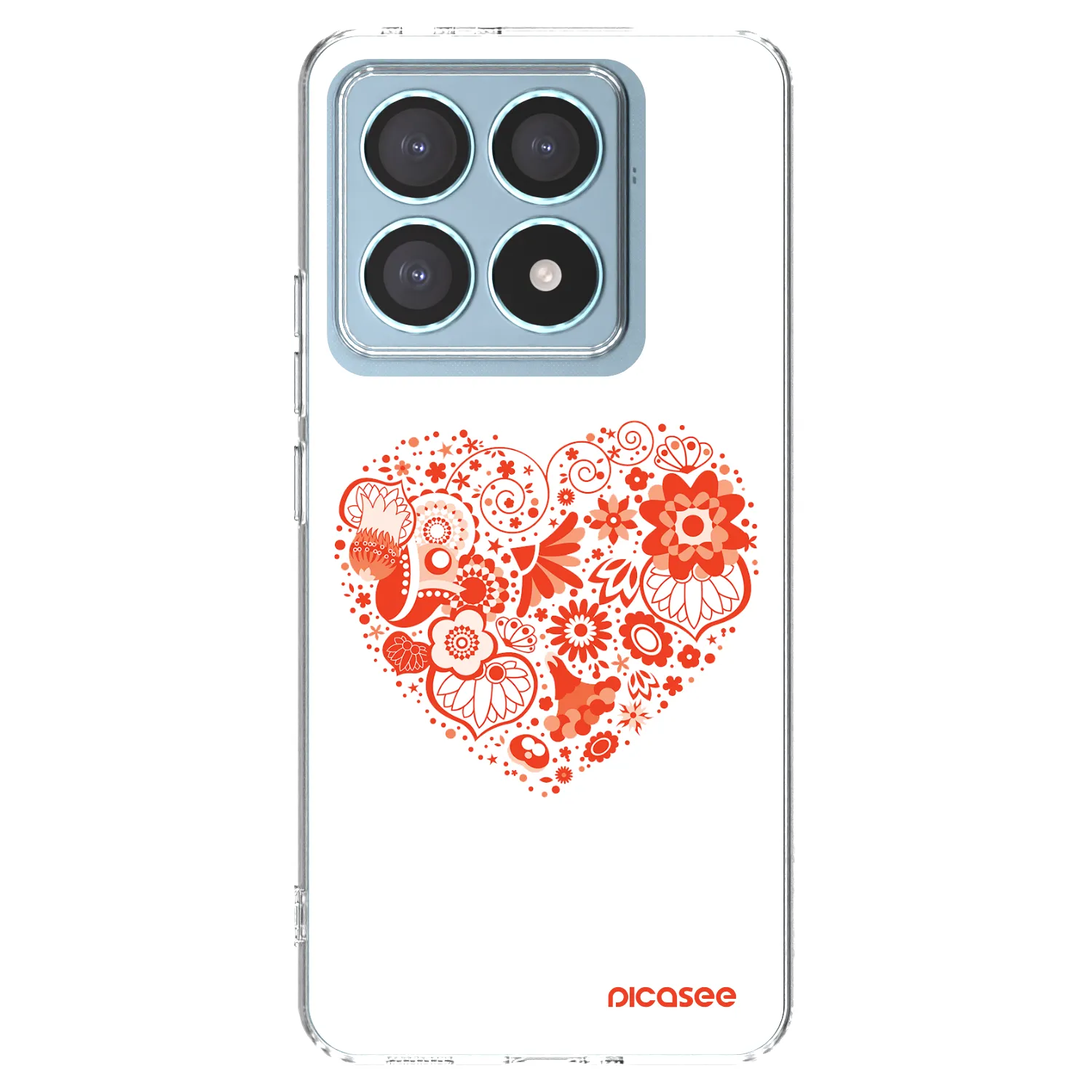 Picasee silikónový prehľadný obal pre Xiaomi 14T Pro - Veľké srdce