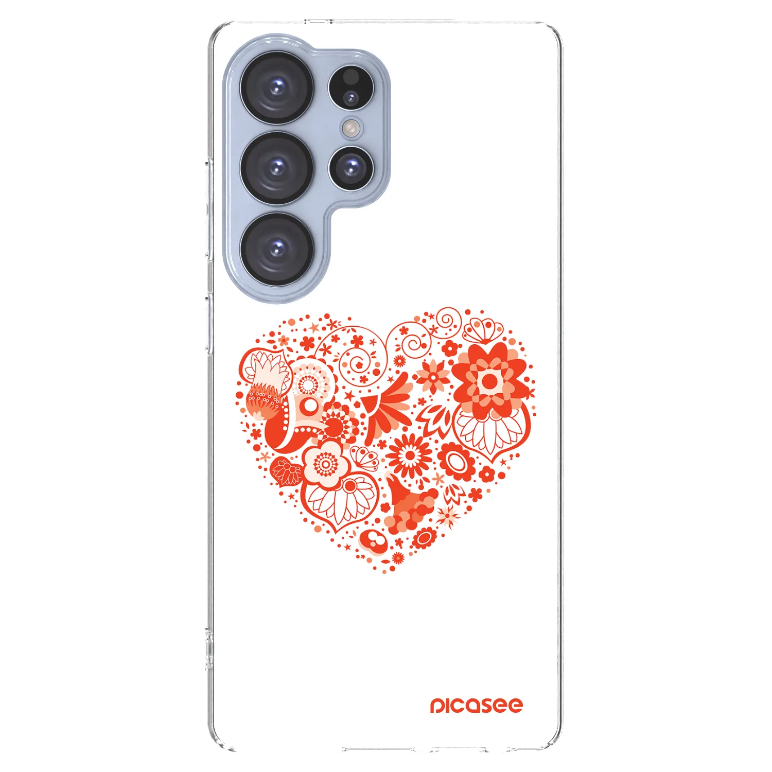 Picasee silikónový prehľadný obal pre Samsung Galaxy S25 Ultra 5G - Veľké srdce