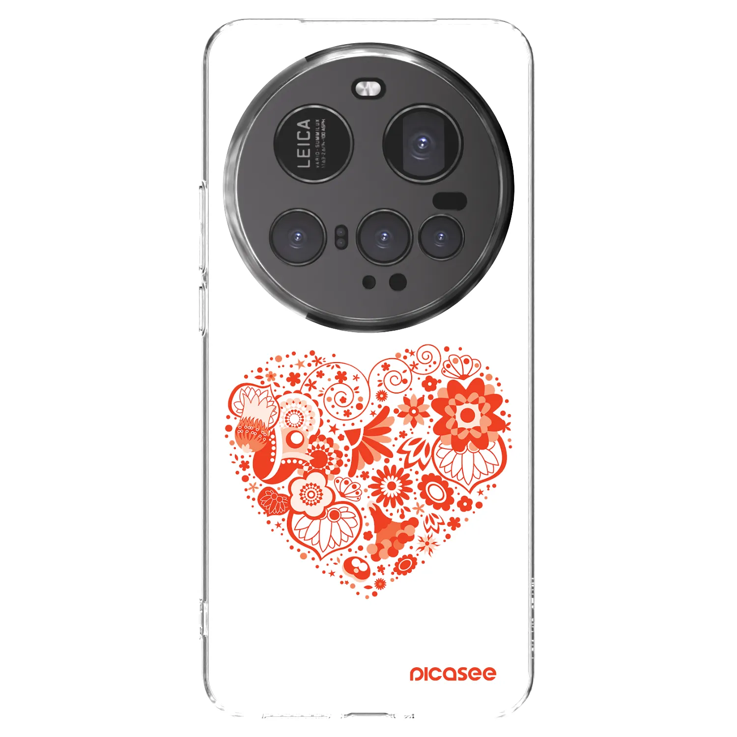 Picasee silikónový prehľadný obal pre Xiaomi 15 Ultra - Veľké srdce