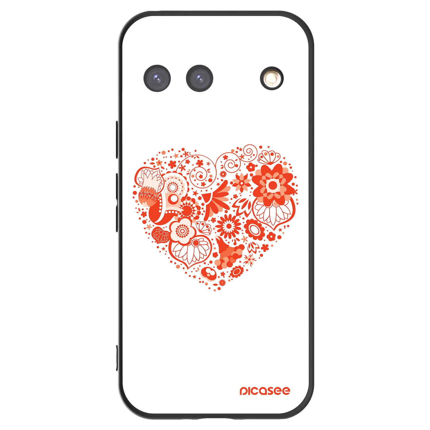 Picasee silikónový čierny obal pre Google Pixel 9 - Veľké srdce