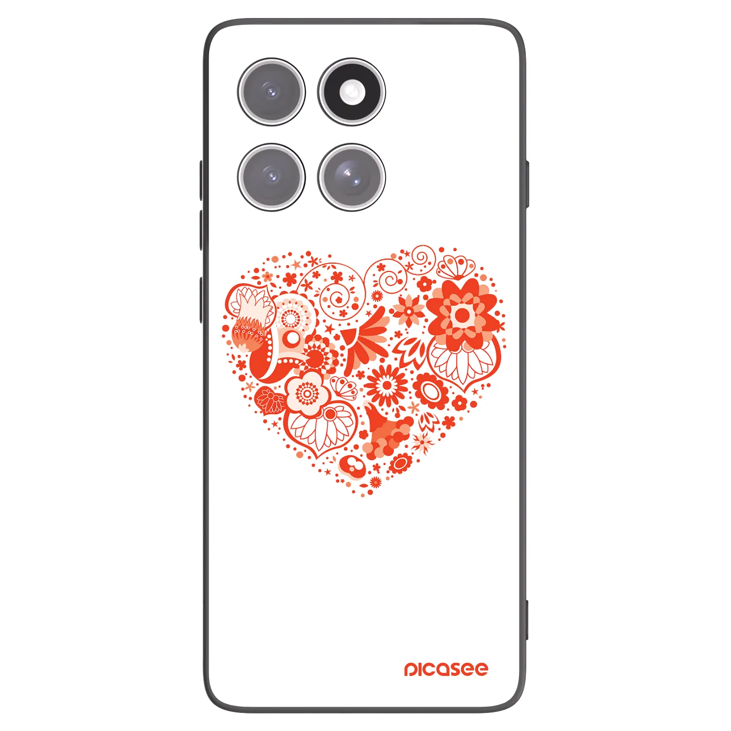 Picasee silikónový čierny obal pre Motorola Edge 60 Pro - Veľké srdce