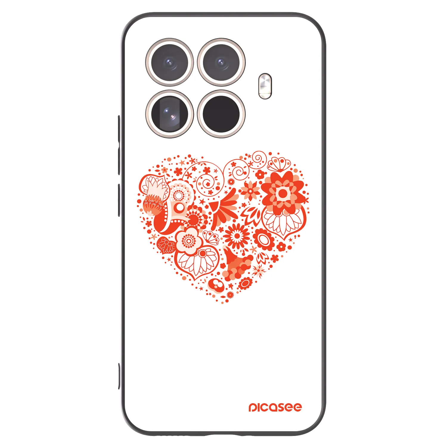 Picasee silikónový čierny obal pre Xiaomi 15T Pro - Veľké srdce
